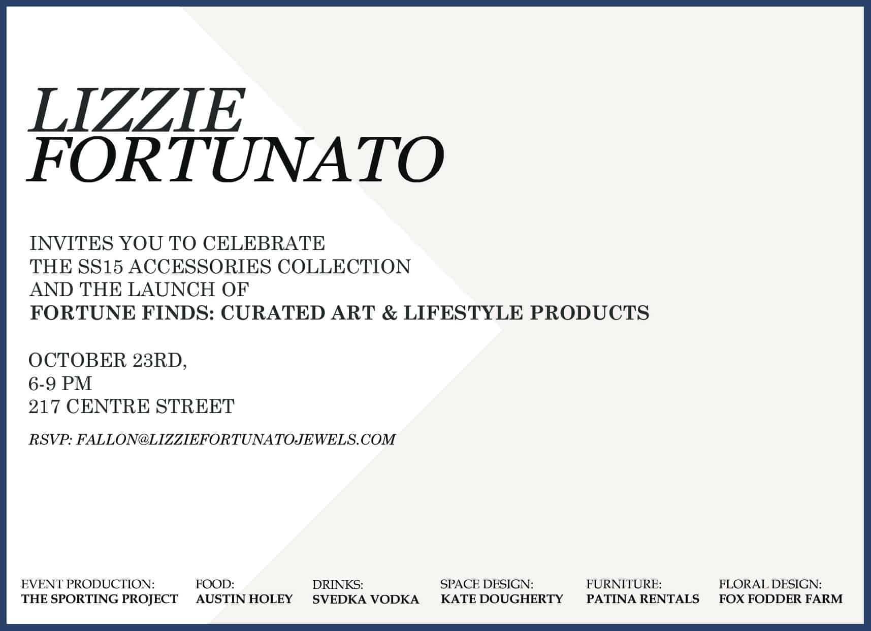 Lizzie Fortunato Fortune Finds invite