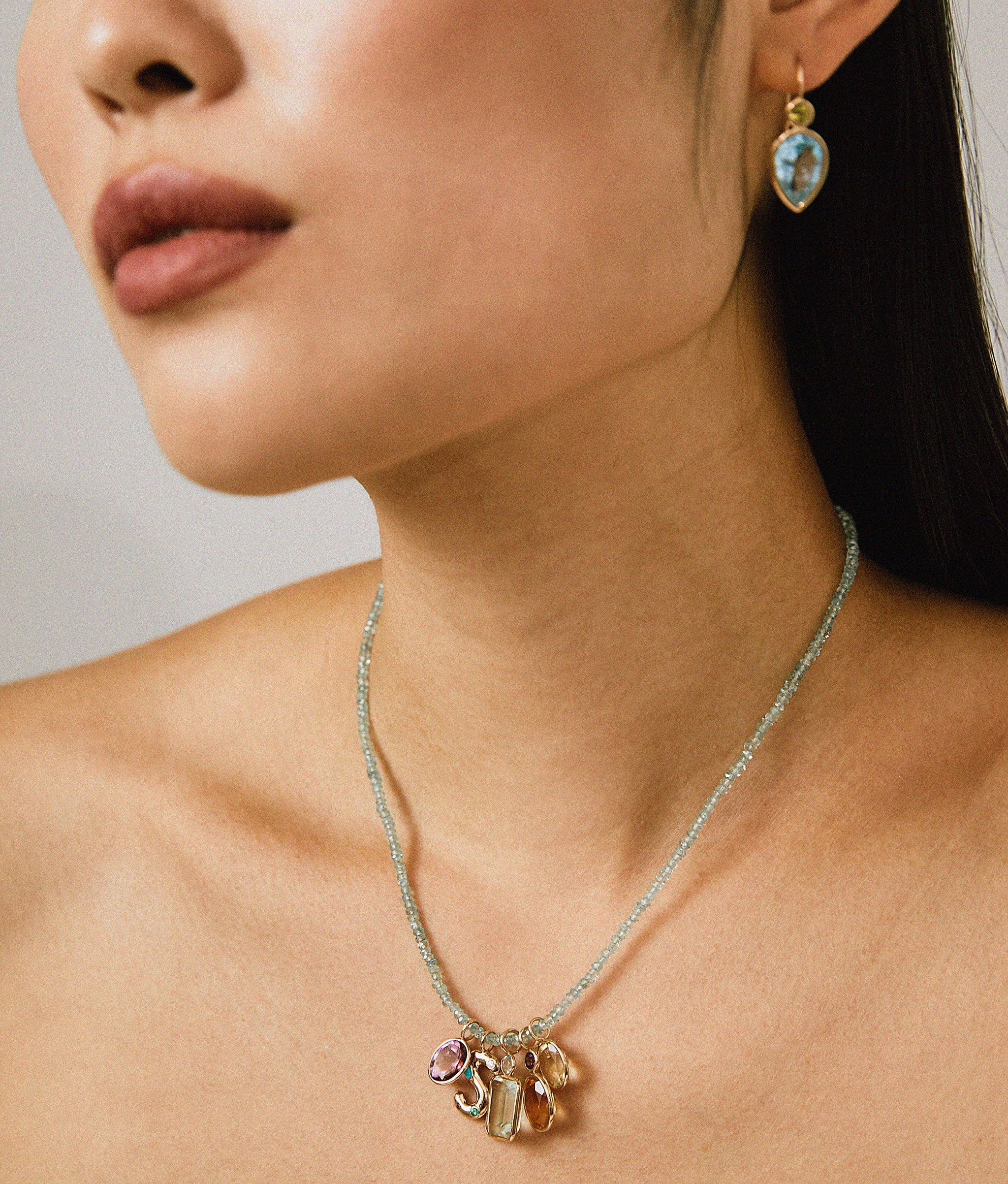 14k Gold Confetti Letter "N" Charm