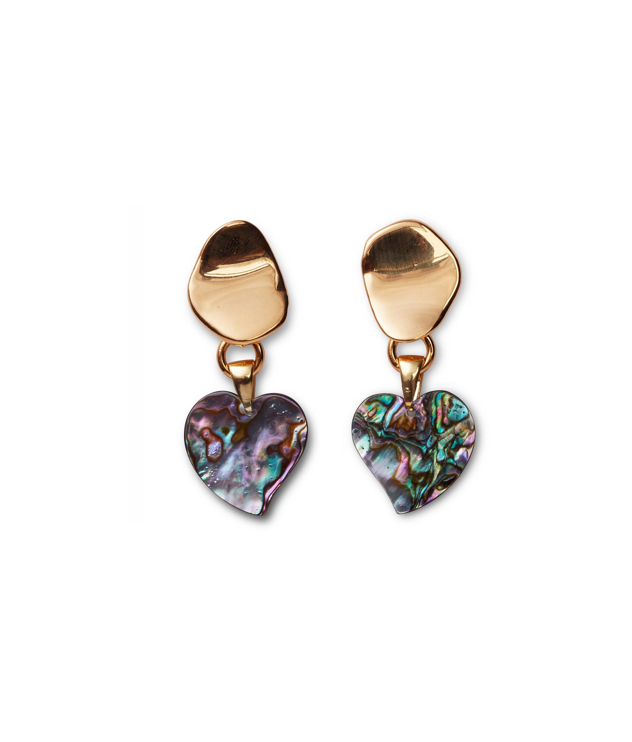 Abalone Heart Earrings