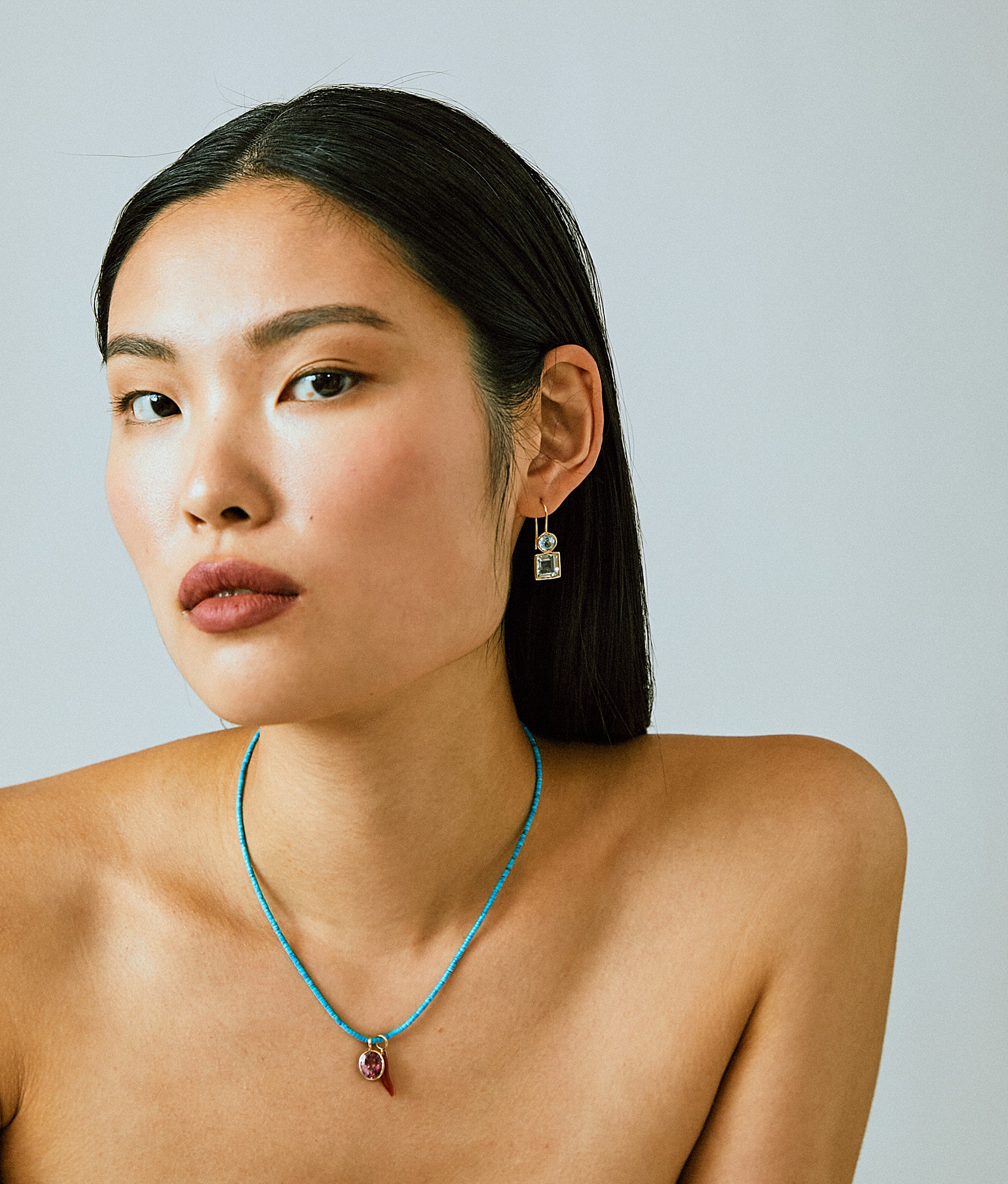 Fine Mood Charm Necklace in Turquoise Reef