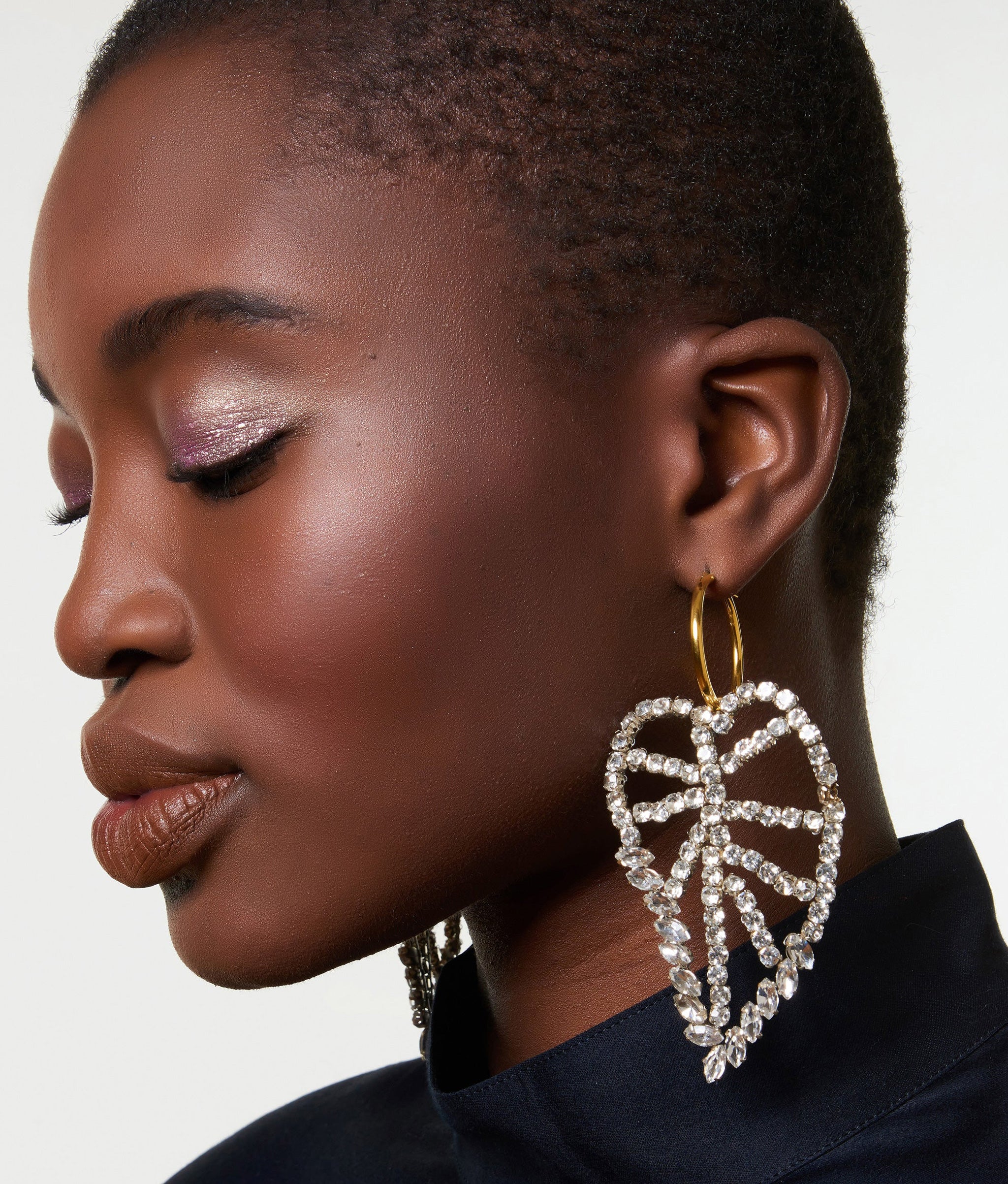 Crystal Leaf Earrings