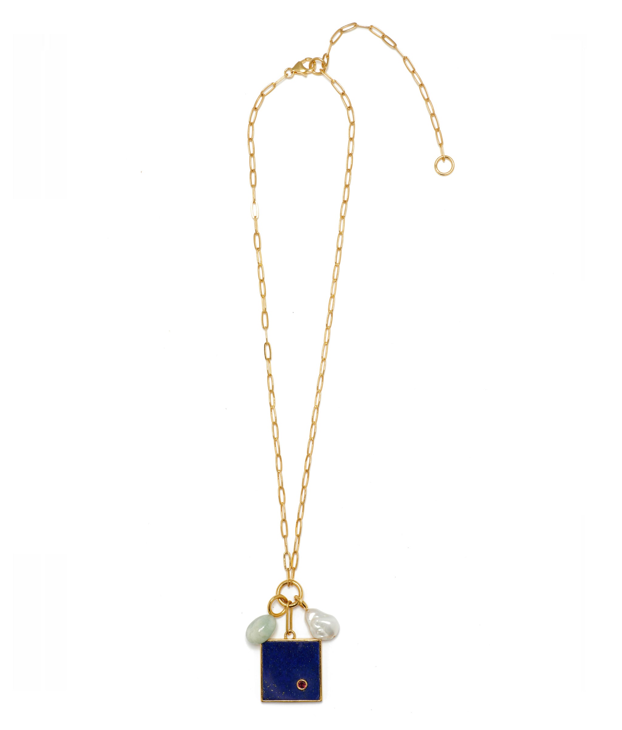 Domino Necklace in Lapis