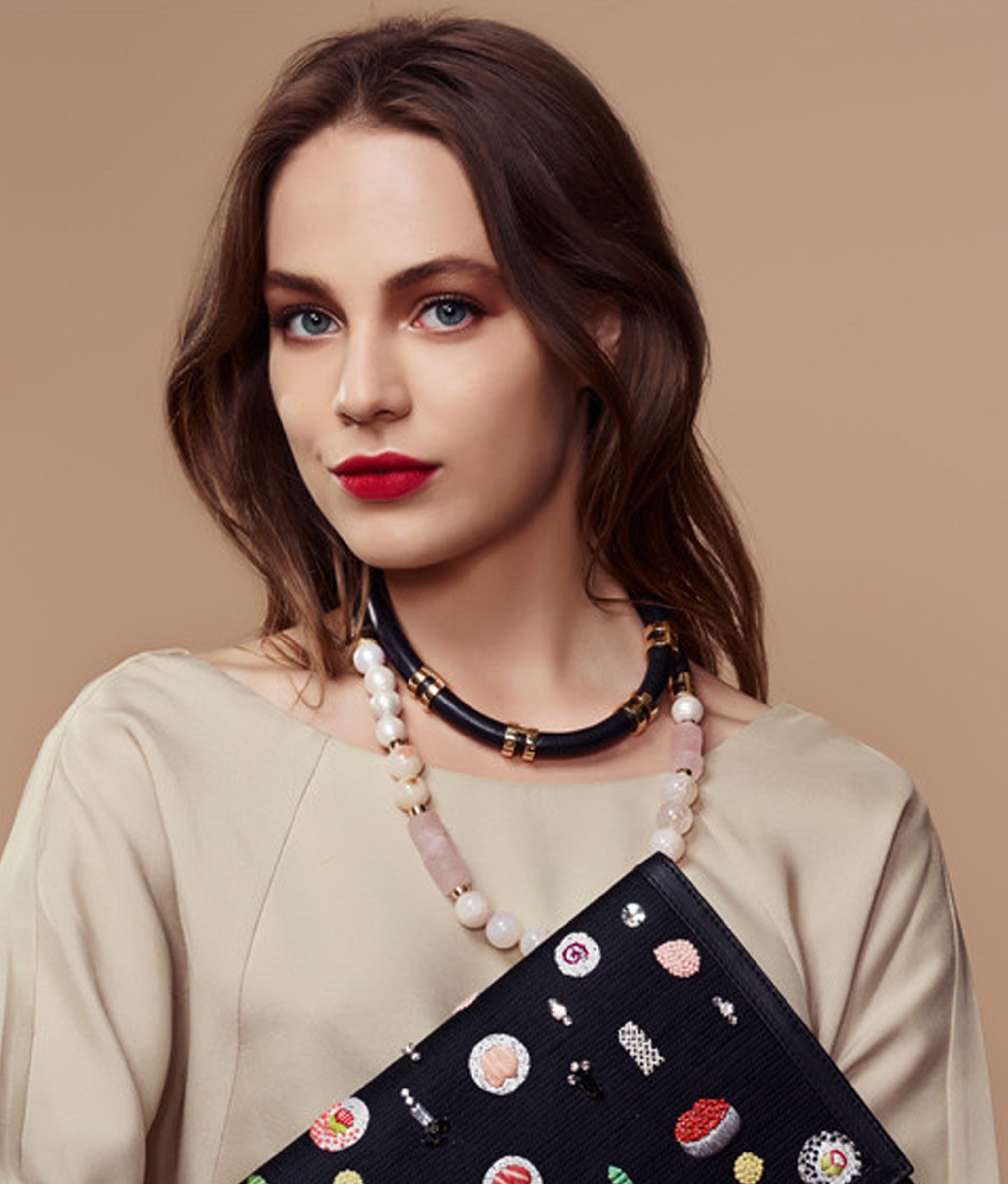 Double Take Necklace in Black