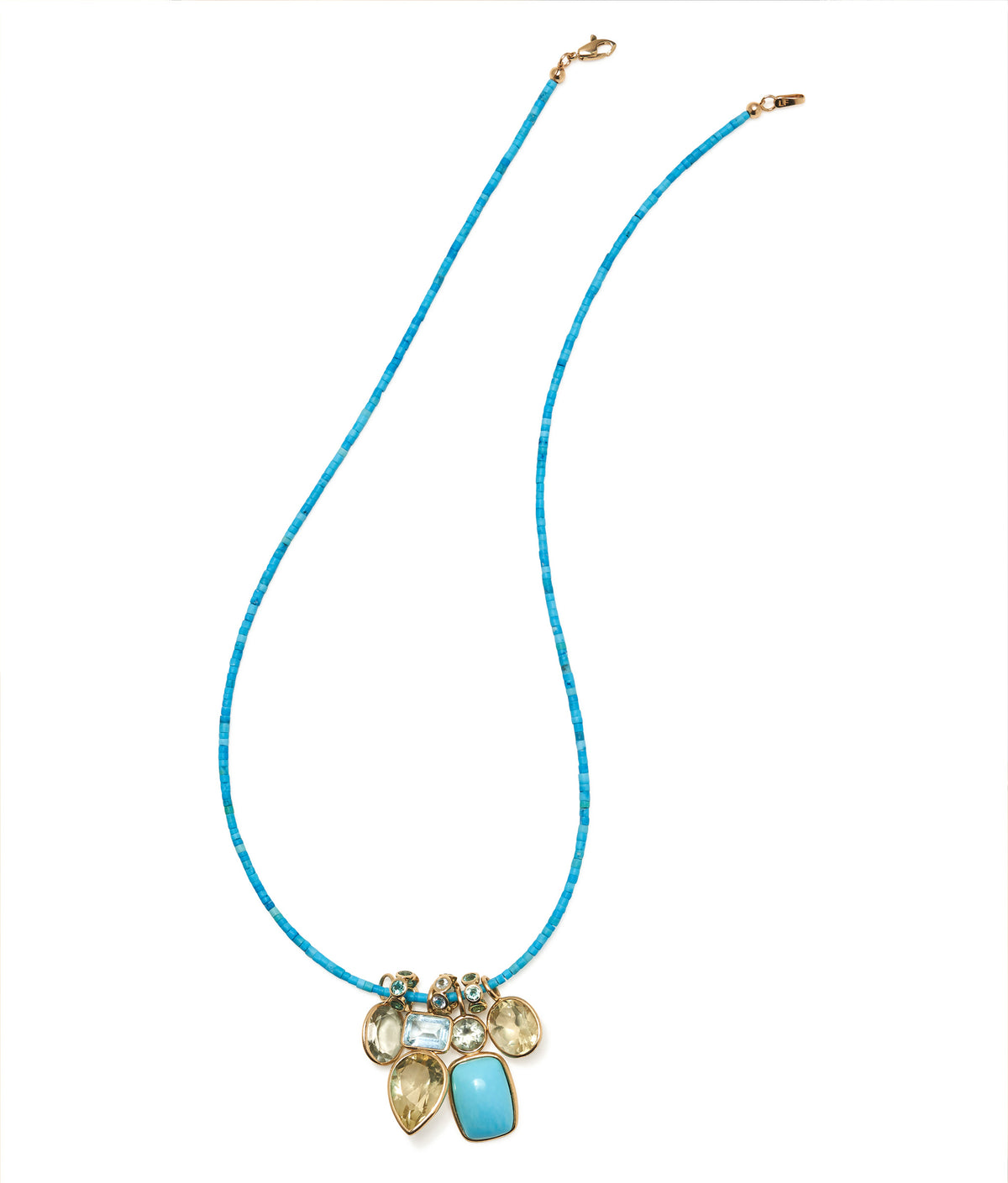 Tiny Beaded Necklace in Turquoise
