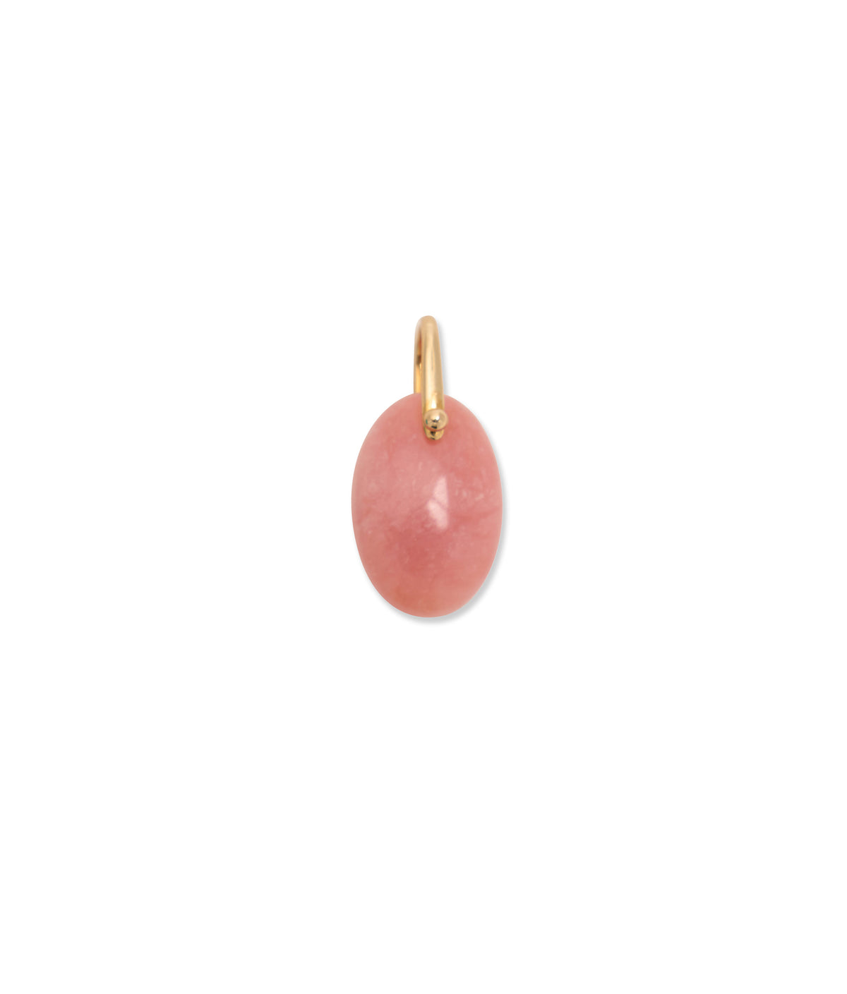 14k Gold Bail Charm in Pink Opal