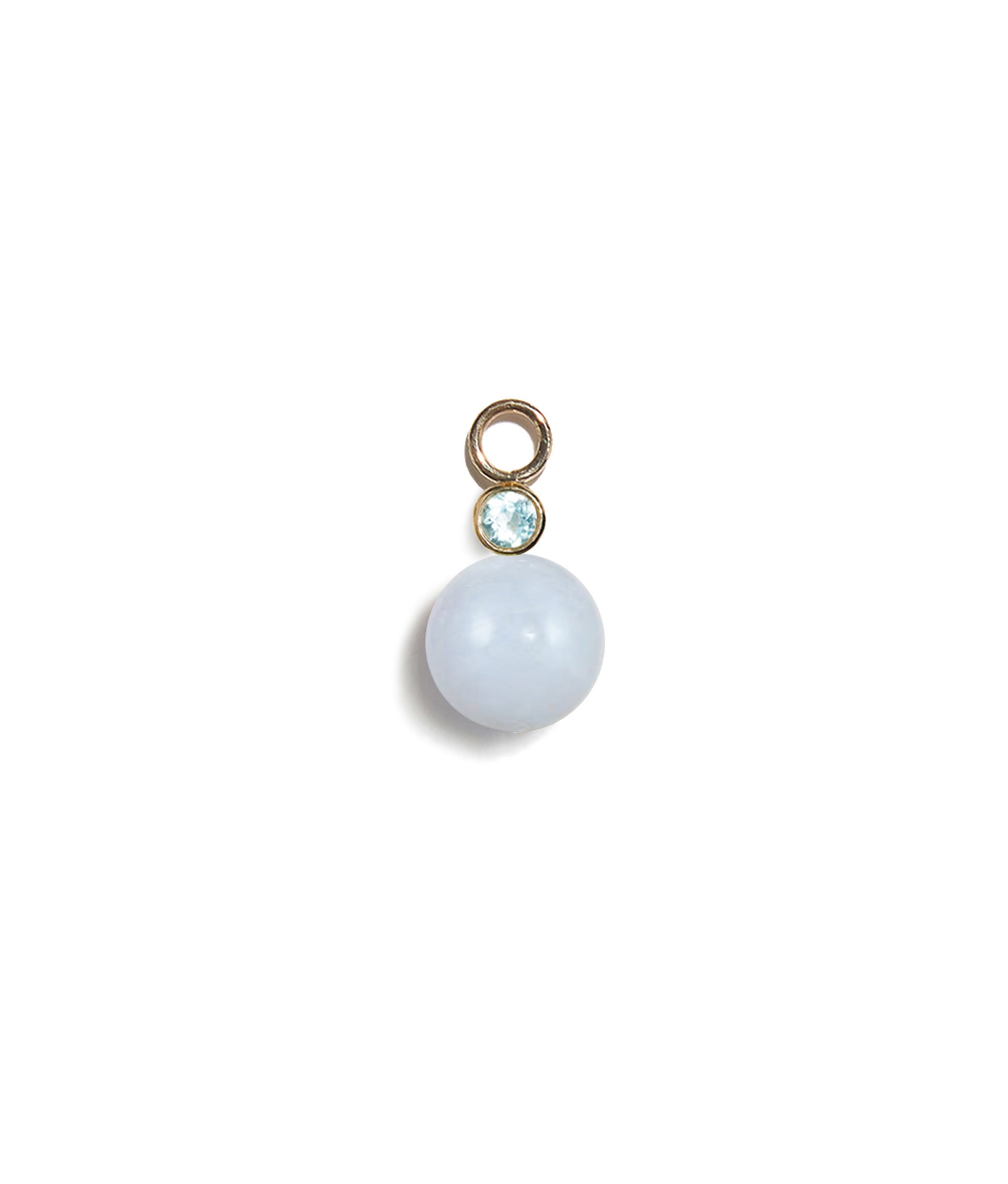 Chalcedony 14k Earring Charm