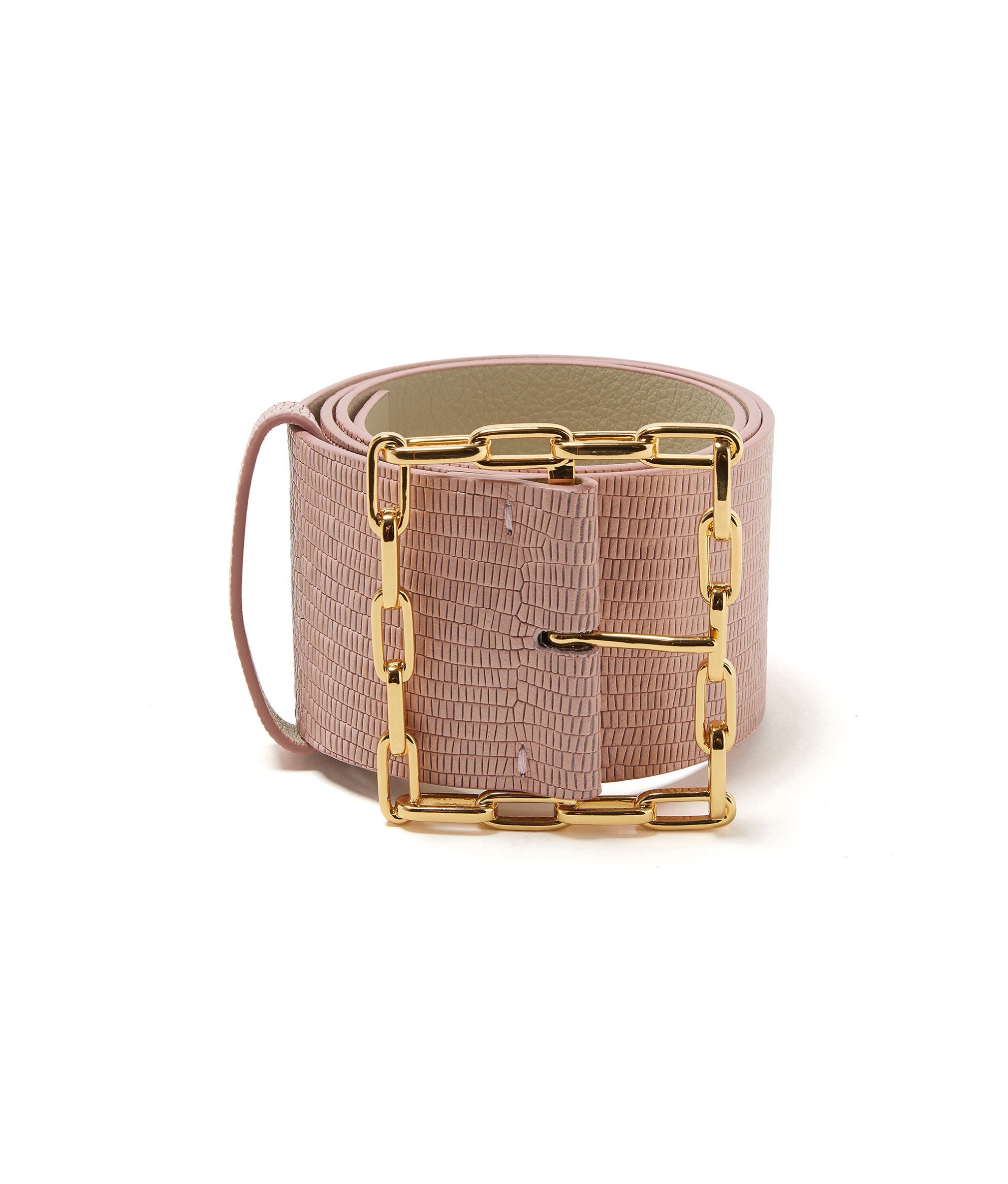 Geo Chain Belt in Blush