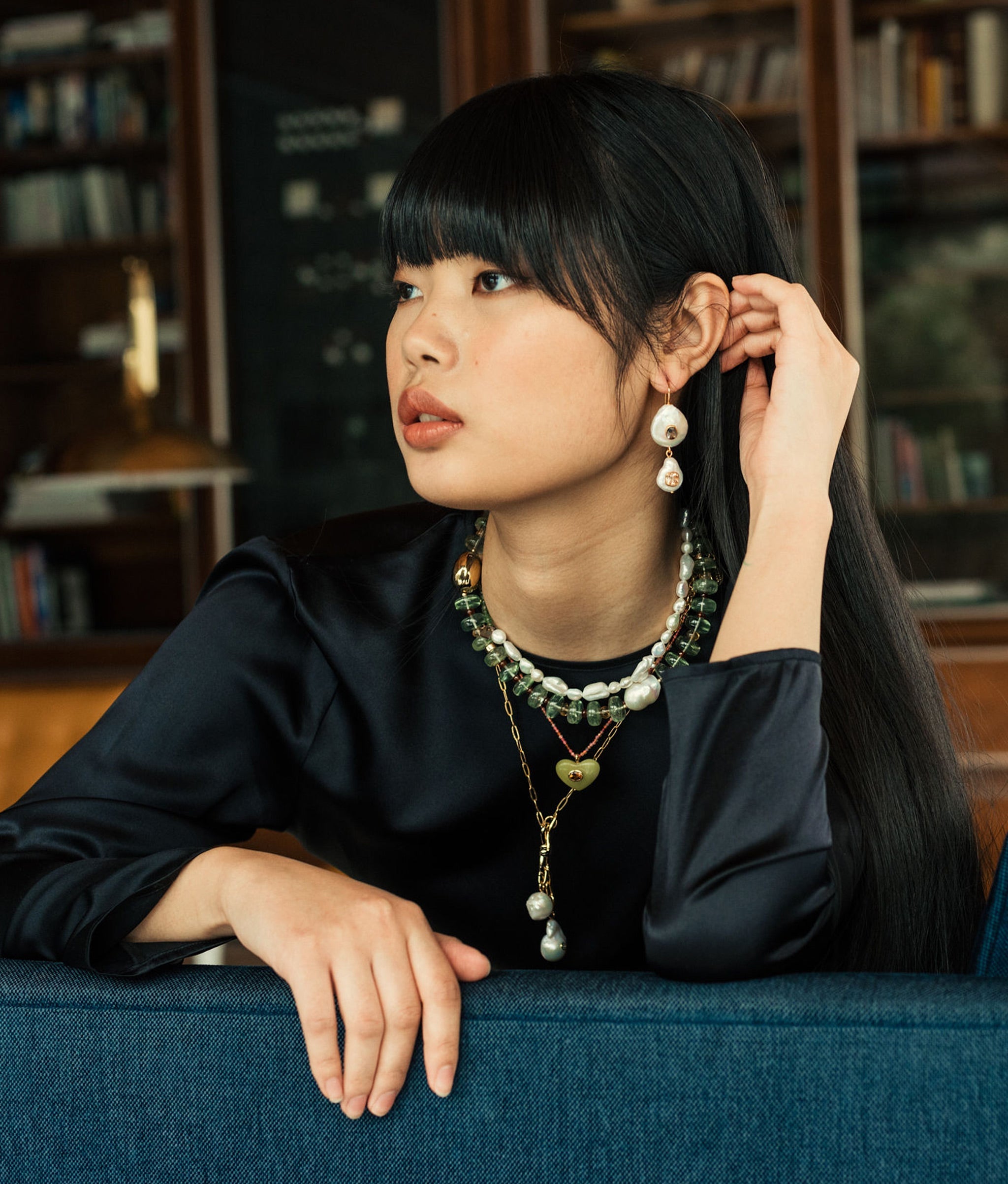 Martina Heart Necklace in Citron