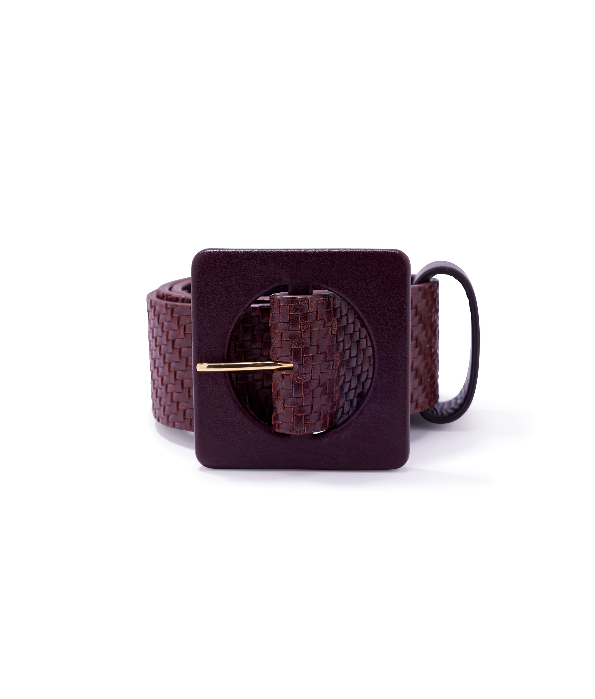 Agnes Belt in Woven Espresso