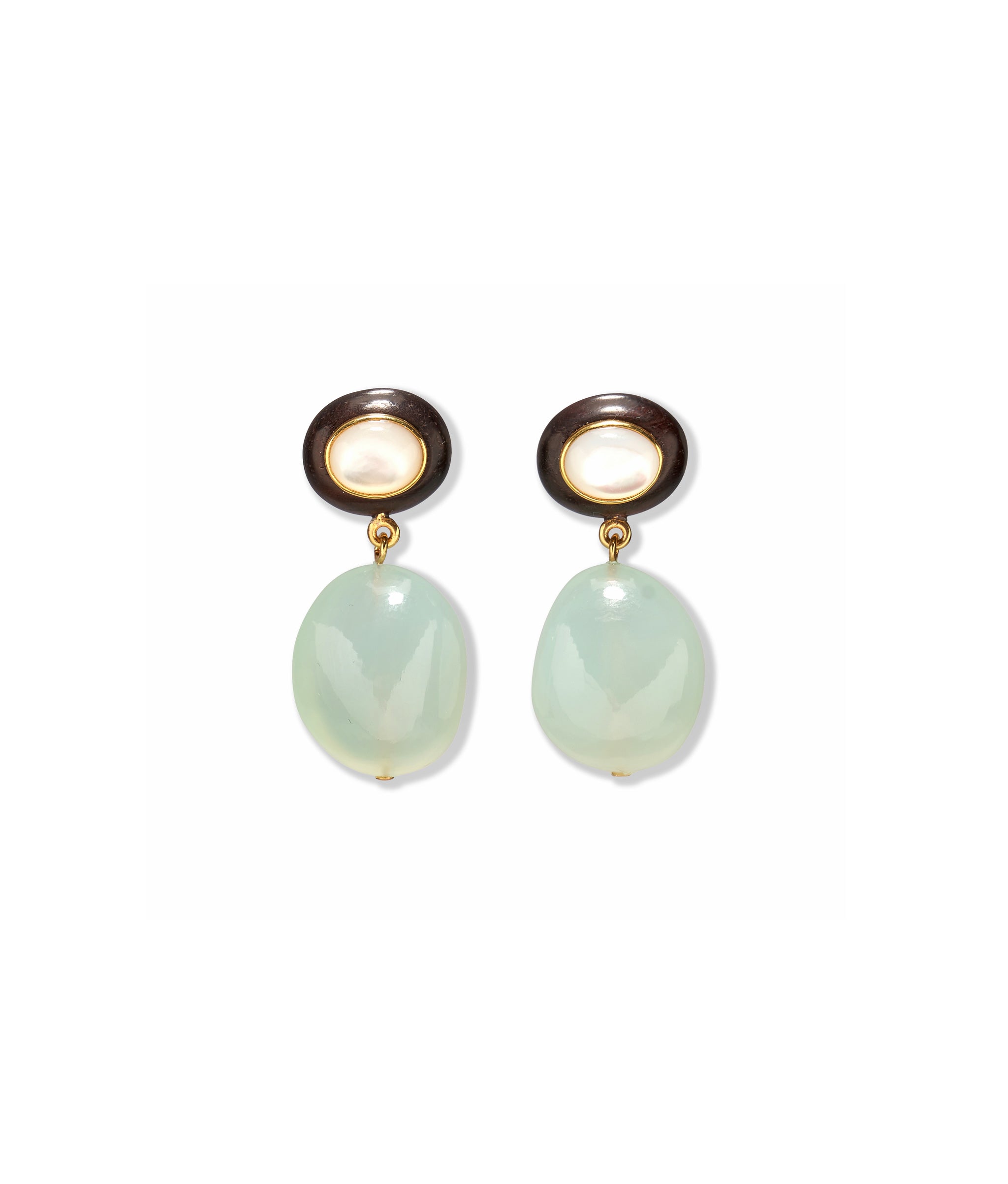 Laurel Earrings in Aqua