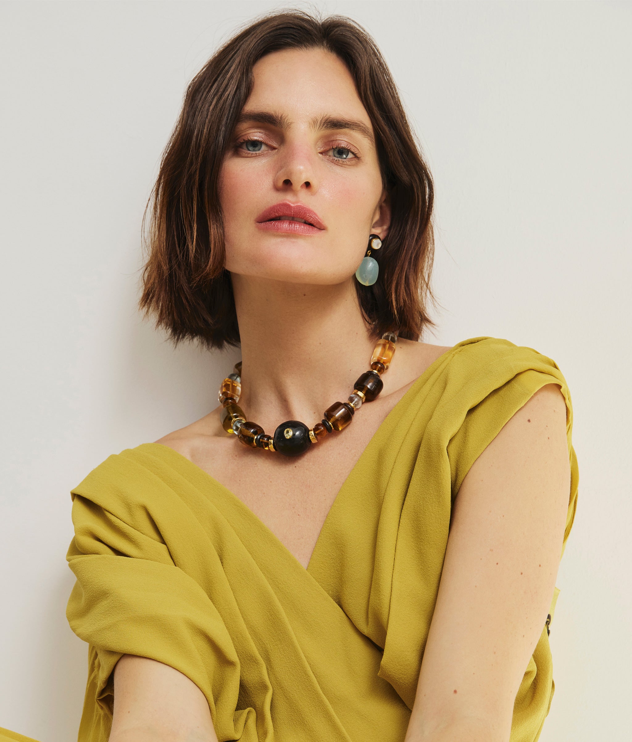 Laurel Earrings in Aqua