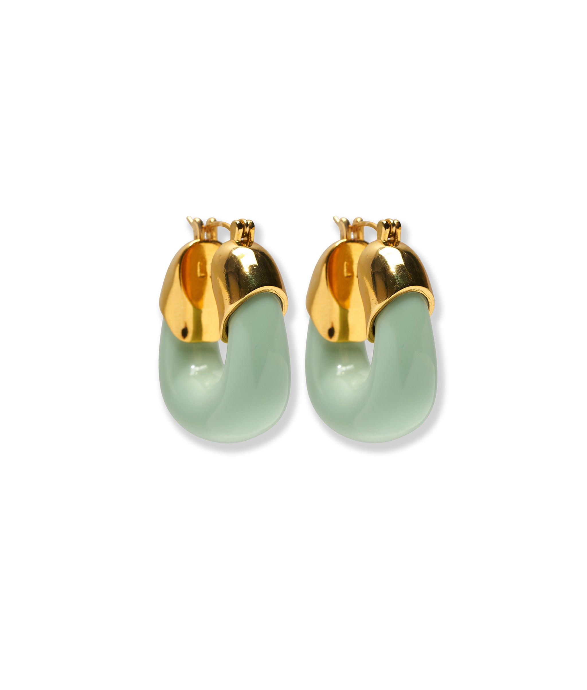 Organic Hoops in Seafoam