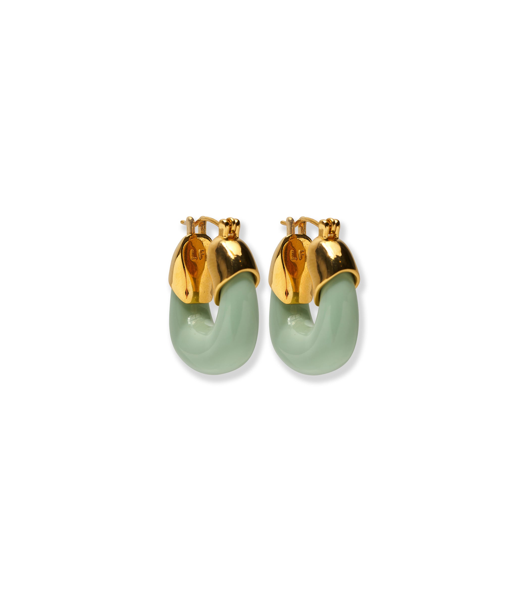 Mini Organic Hoops in Seafoam