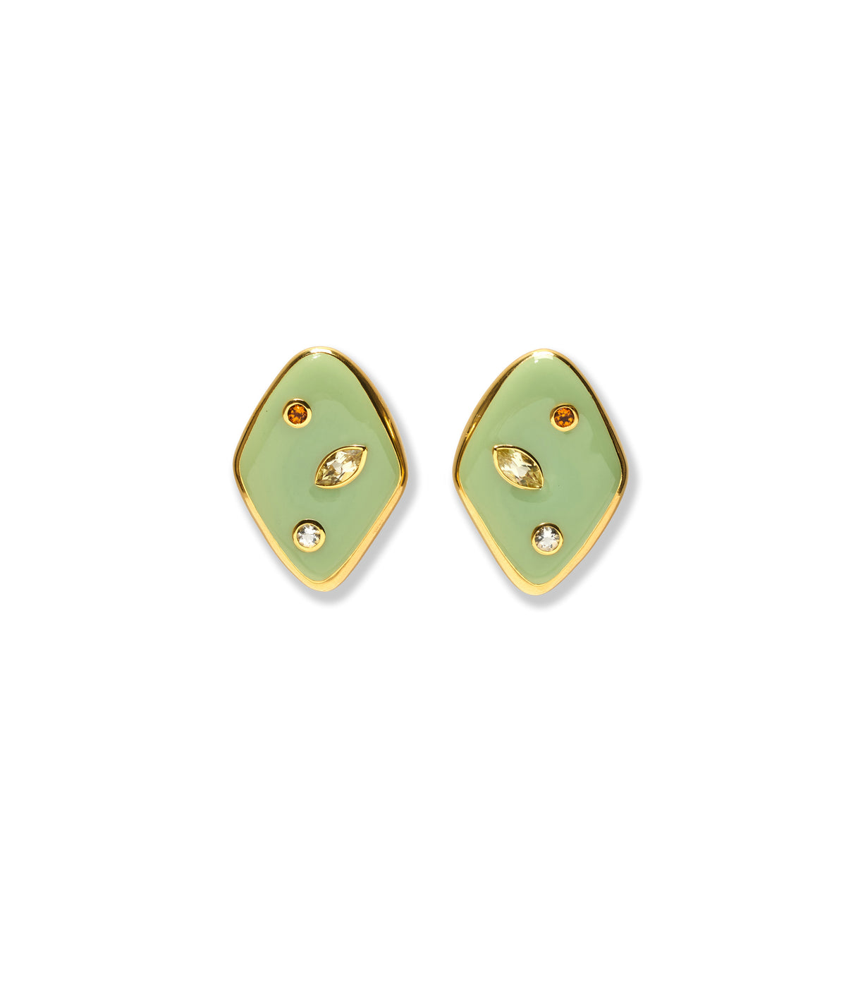 Nico Dot Earrings in Pistachio