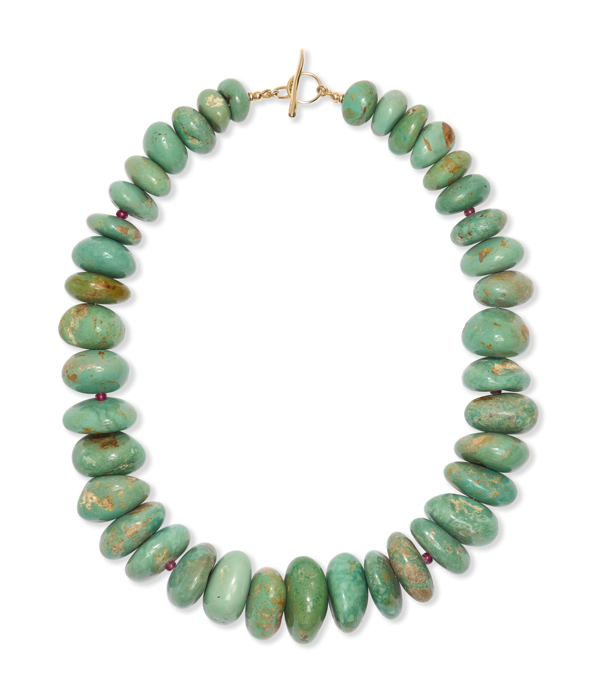 Elisa Turquoise & Ruby 14k Gold Necklace