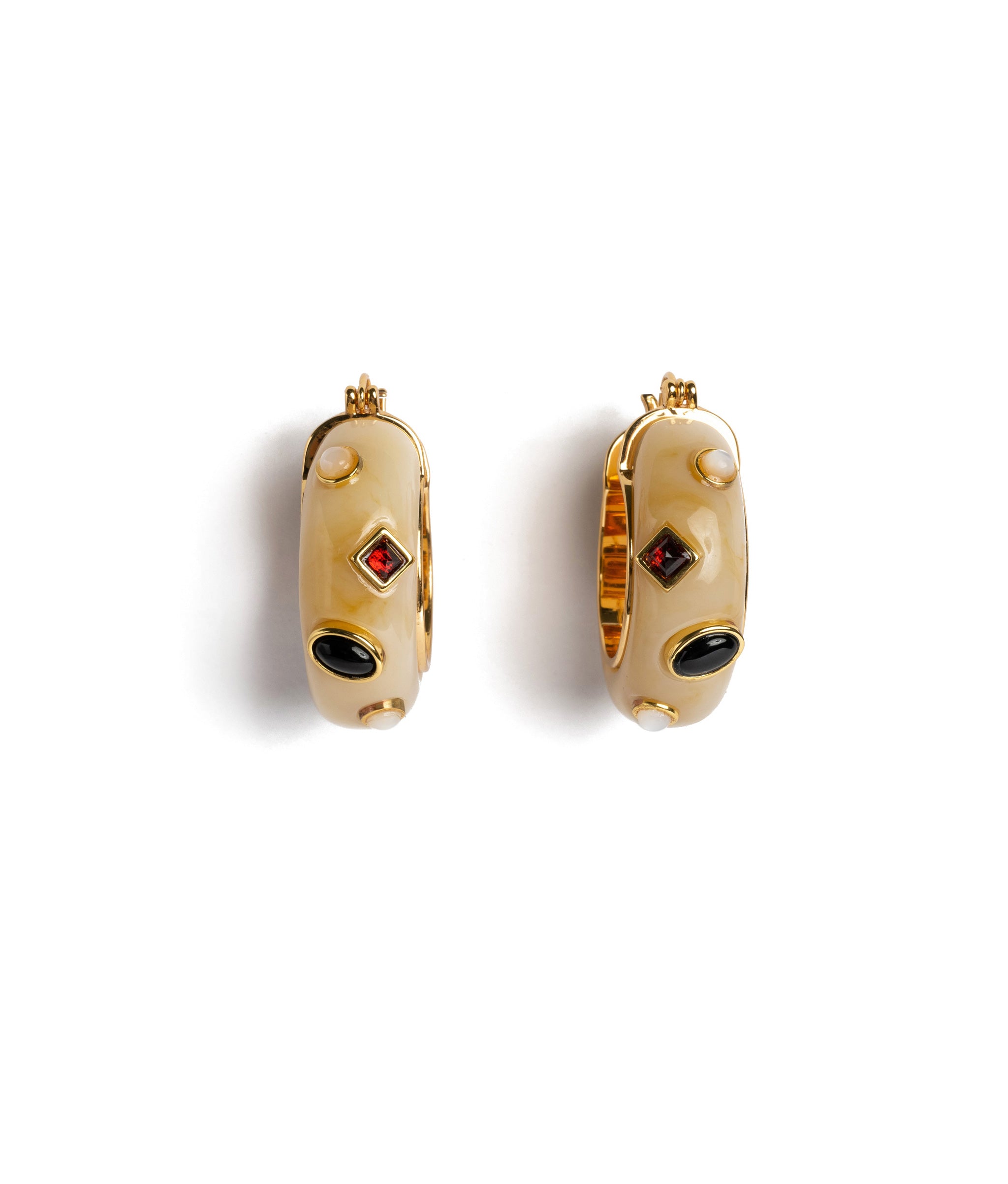 La Bomba Hoops in Cream