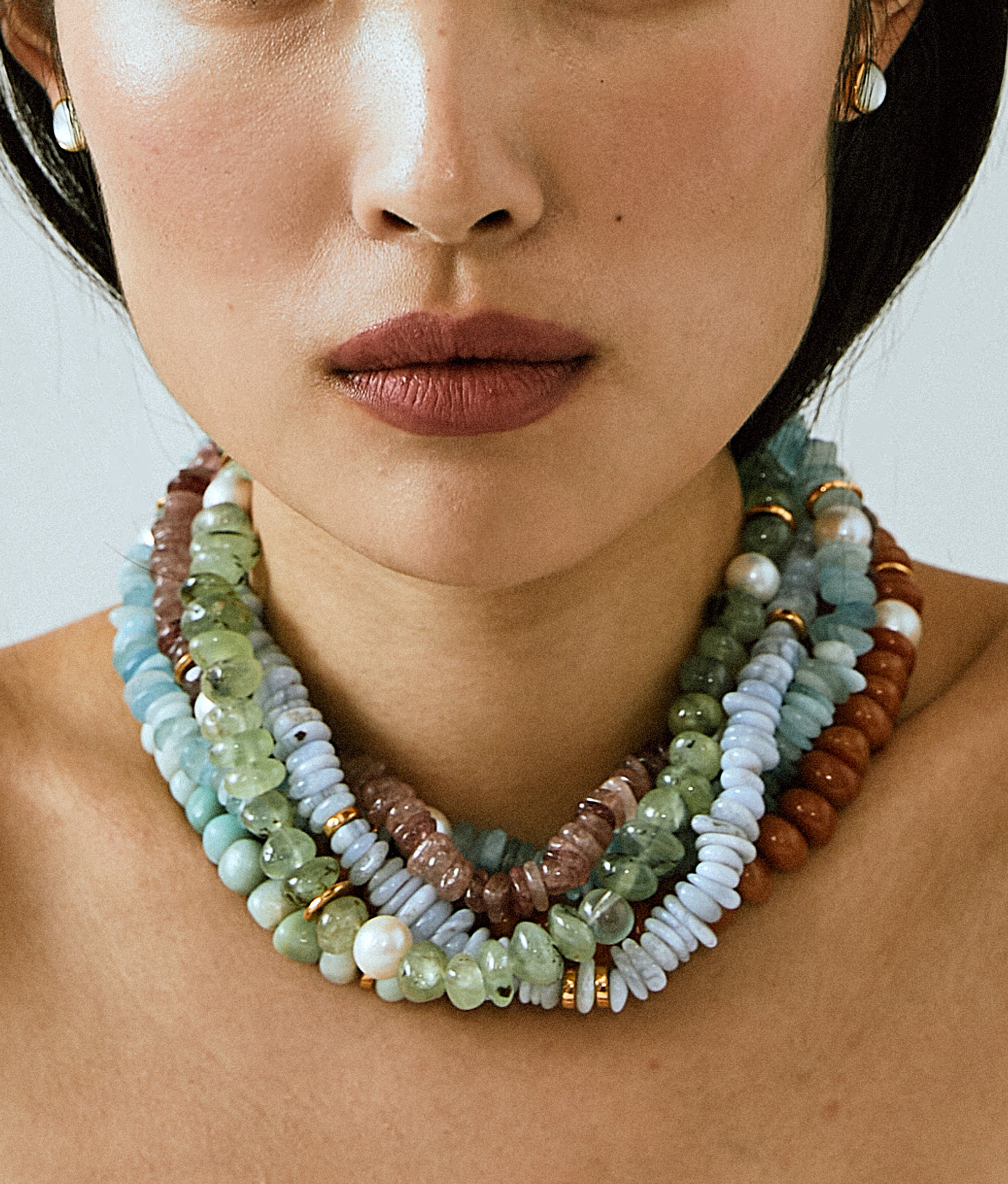 Mood Necklace in Blue Lace Agate