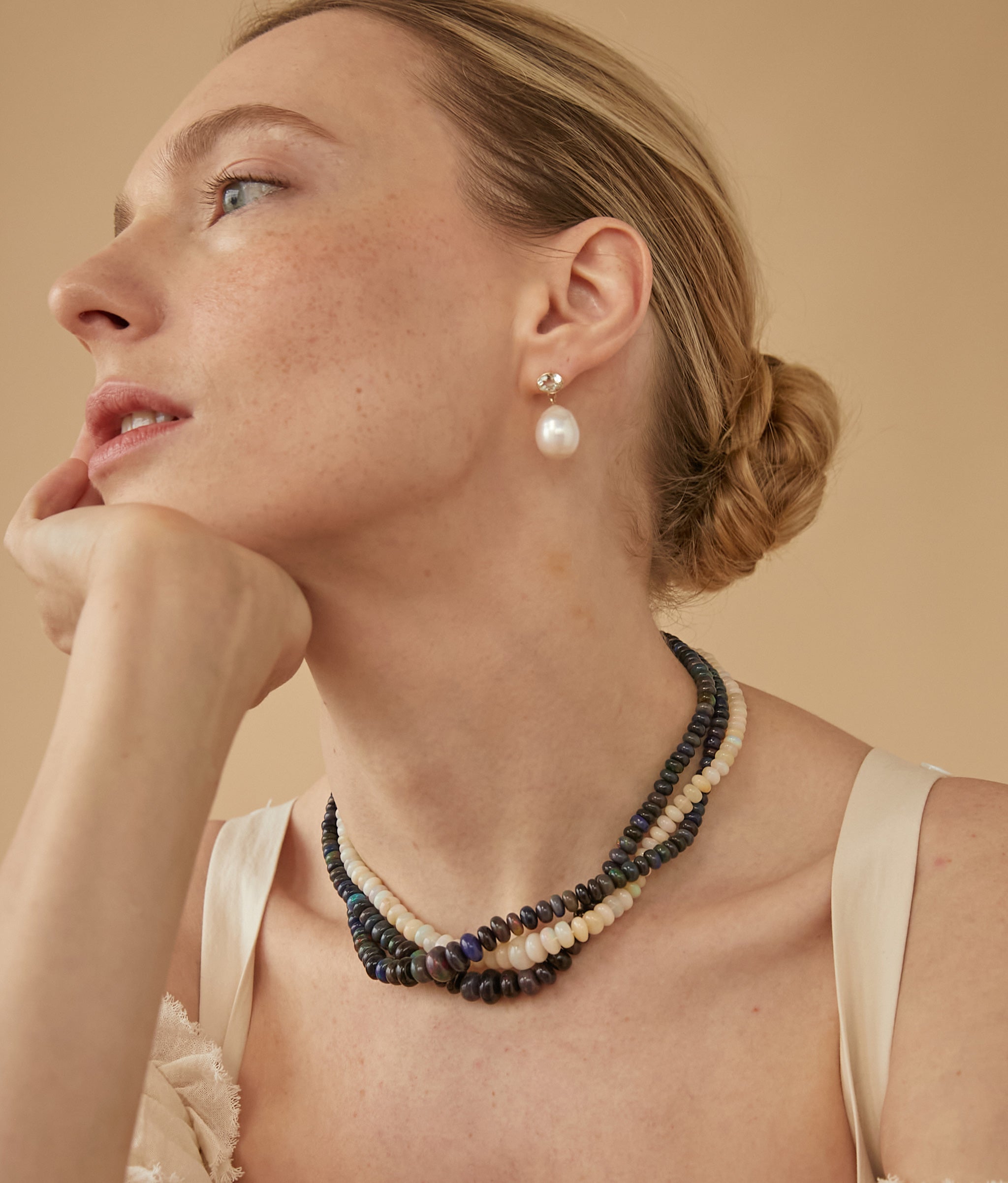 Opal & 14k Gold Necklace