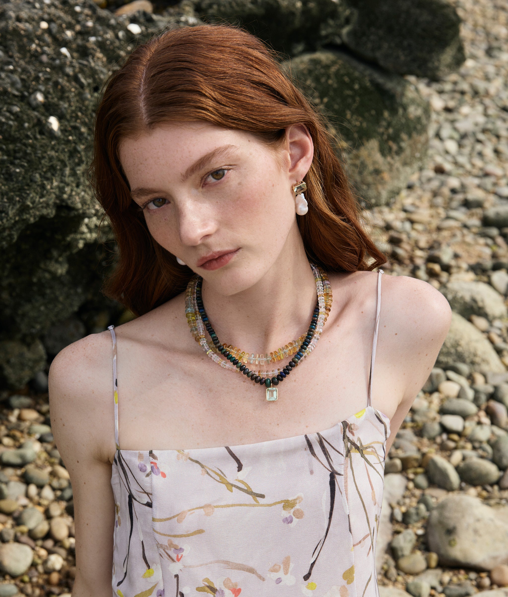 Juno Earrings in Green Amethyst