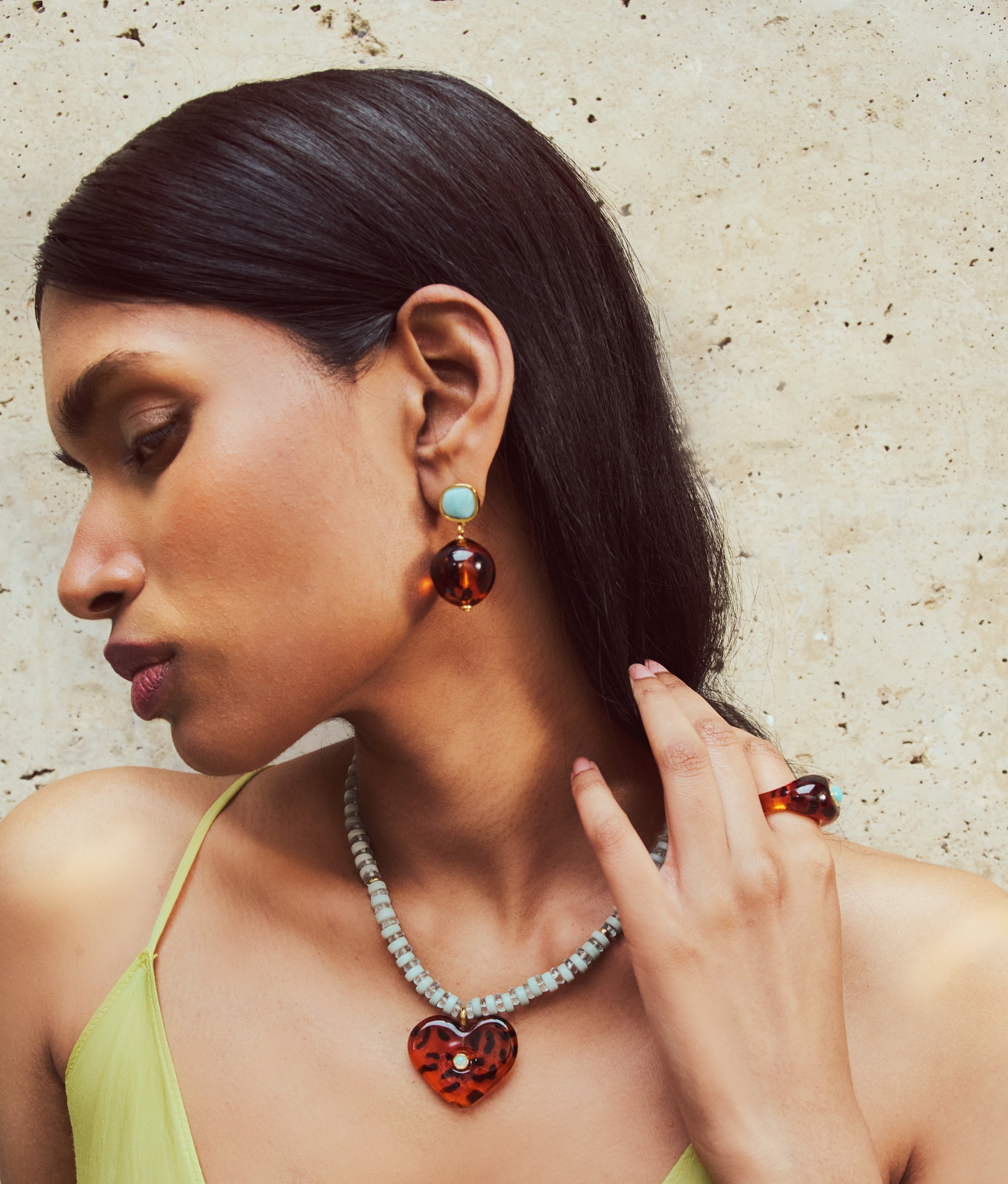 Pia Earrings in Leopard