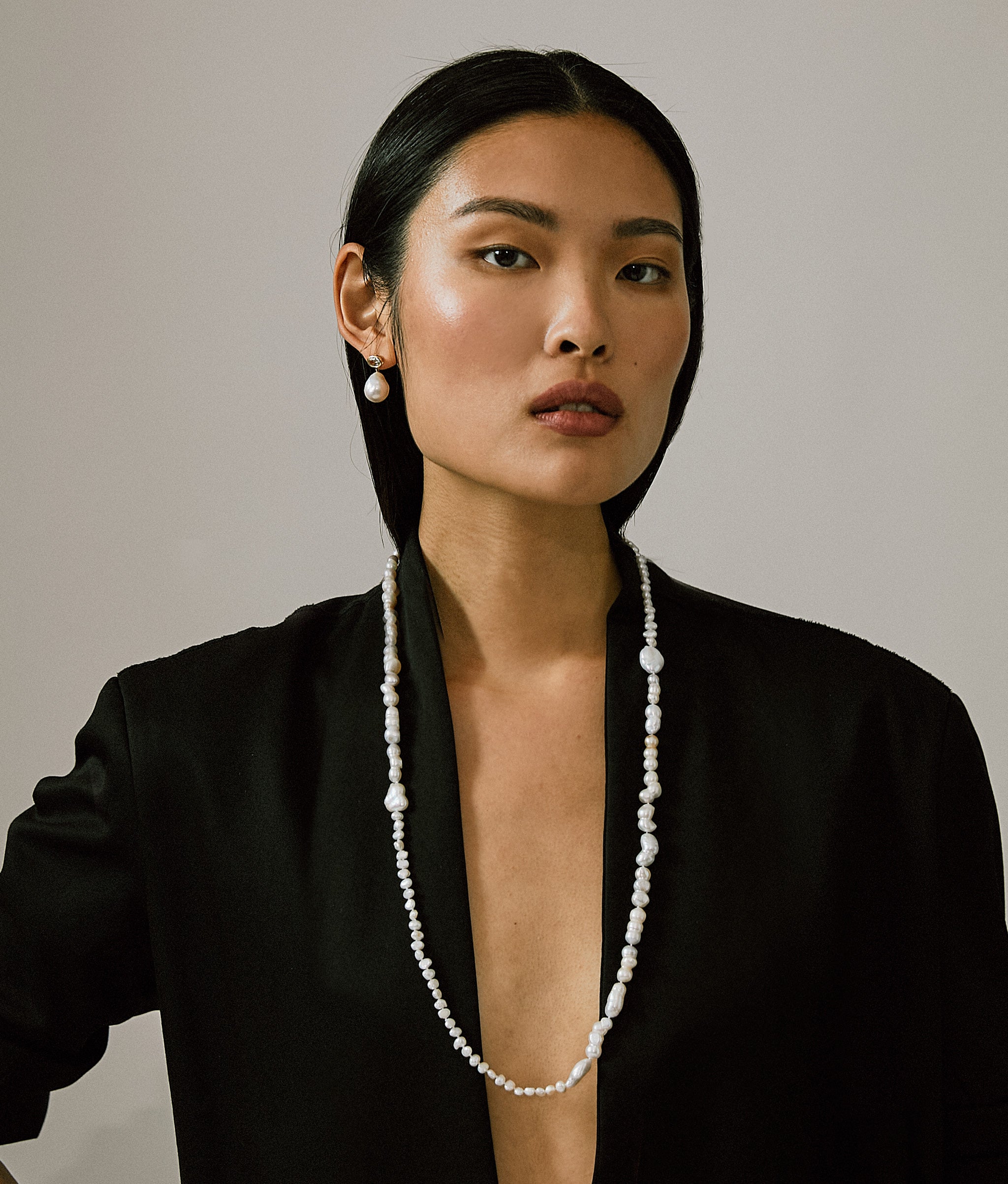 14k Gold Cabana Necklace in Pearl