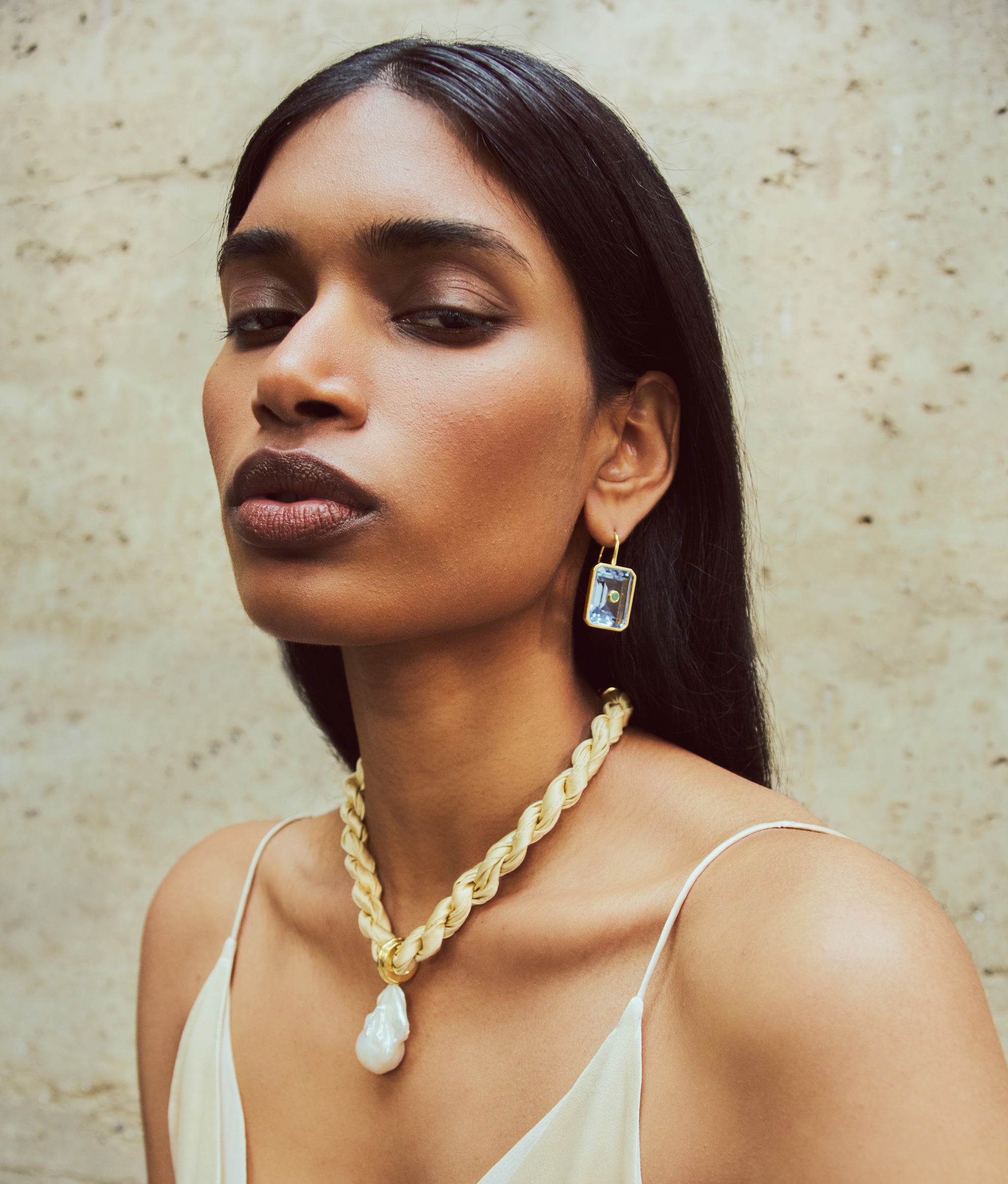 Tile Earrings in Glacier