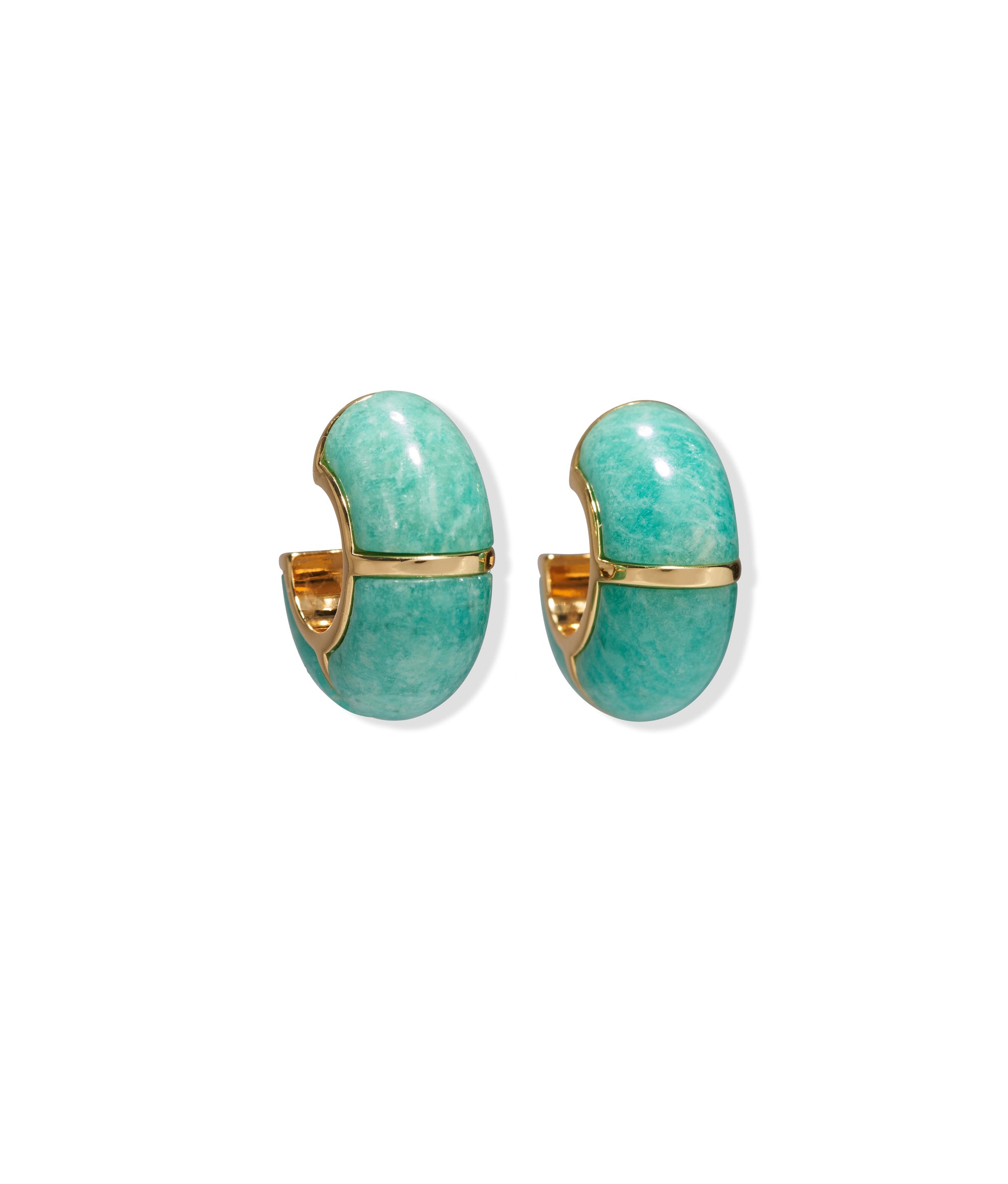 Jouete イヤリングセット ゴールド ブルー Zellige Hoops in Amazonite