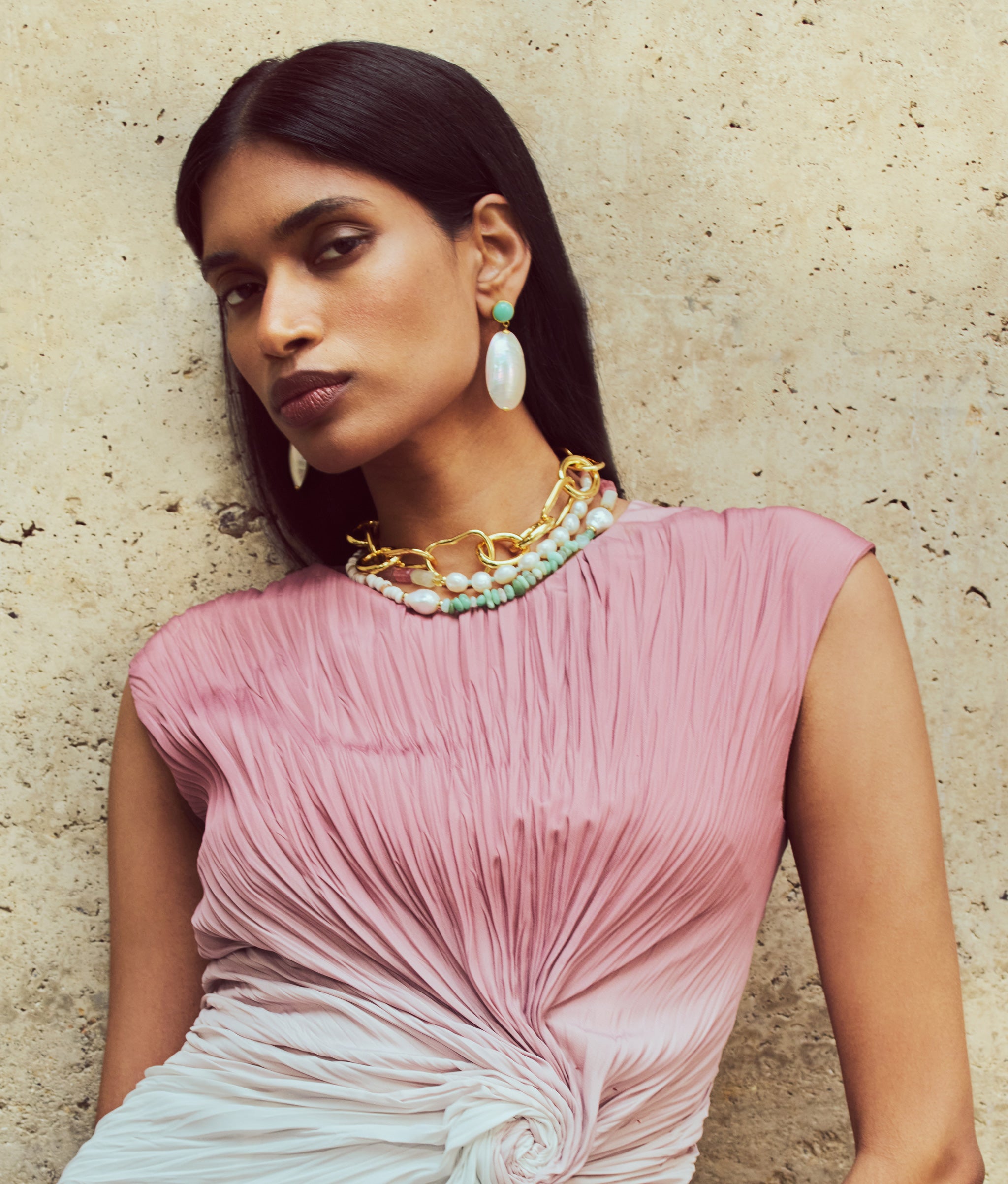 Cabana Necklace in Cactus Rose