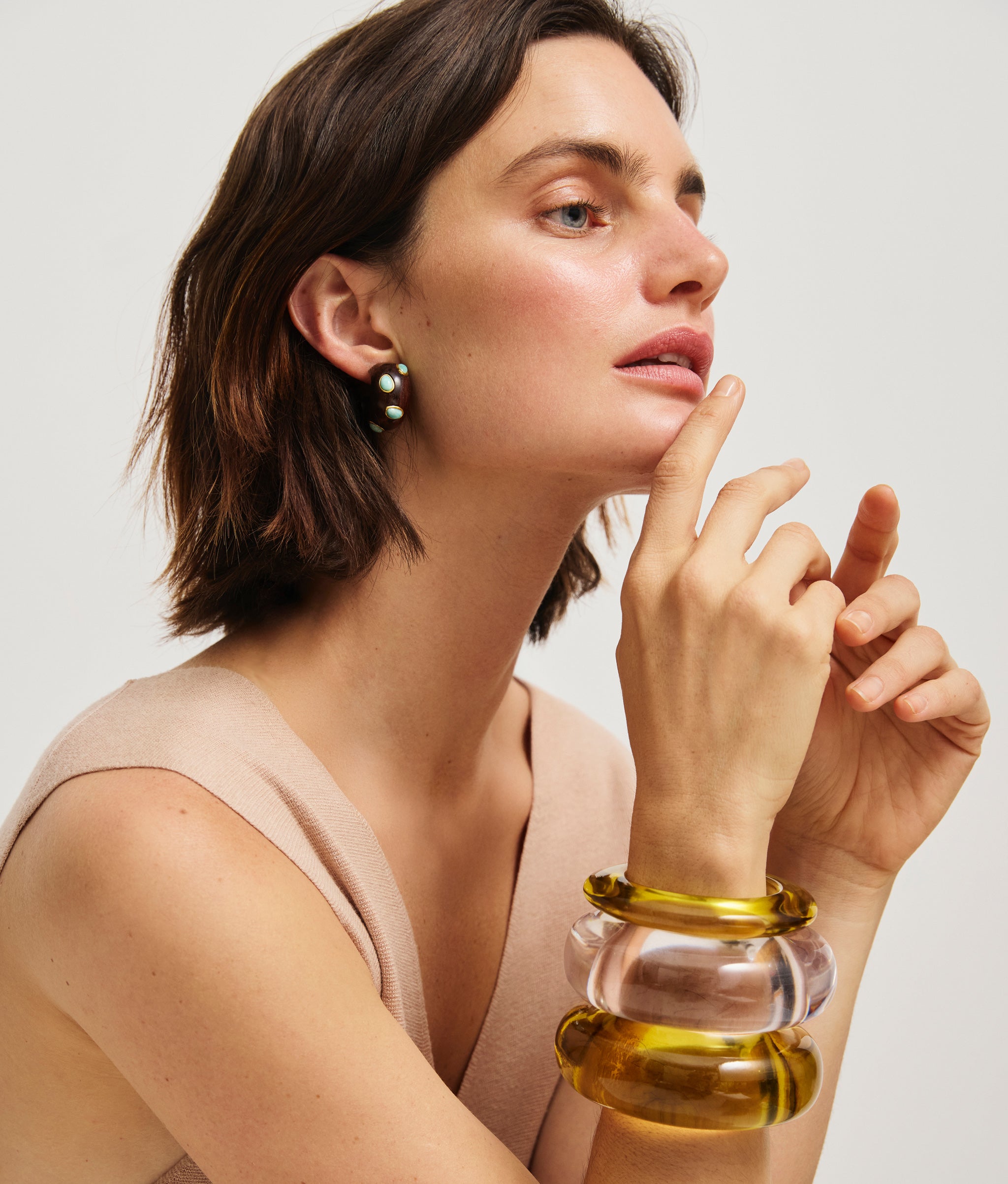 Acacia Earrings in Amazonite