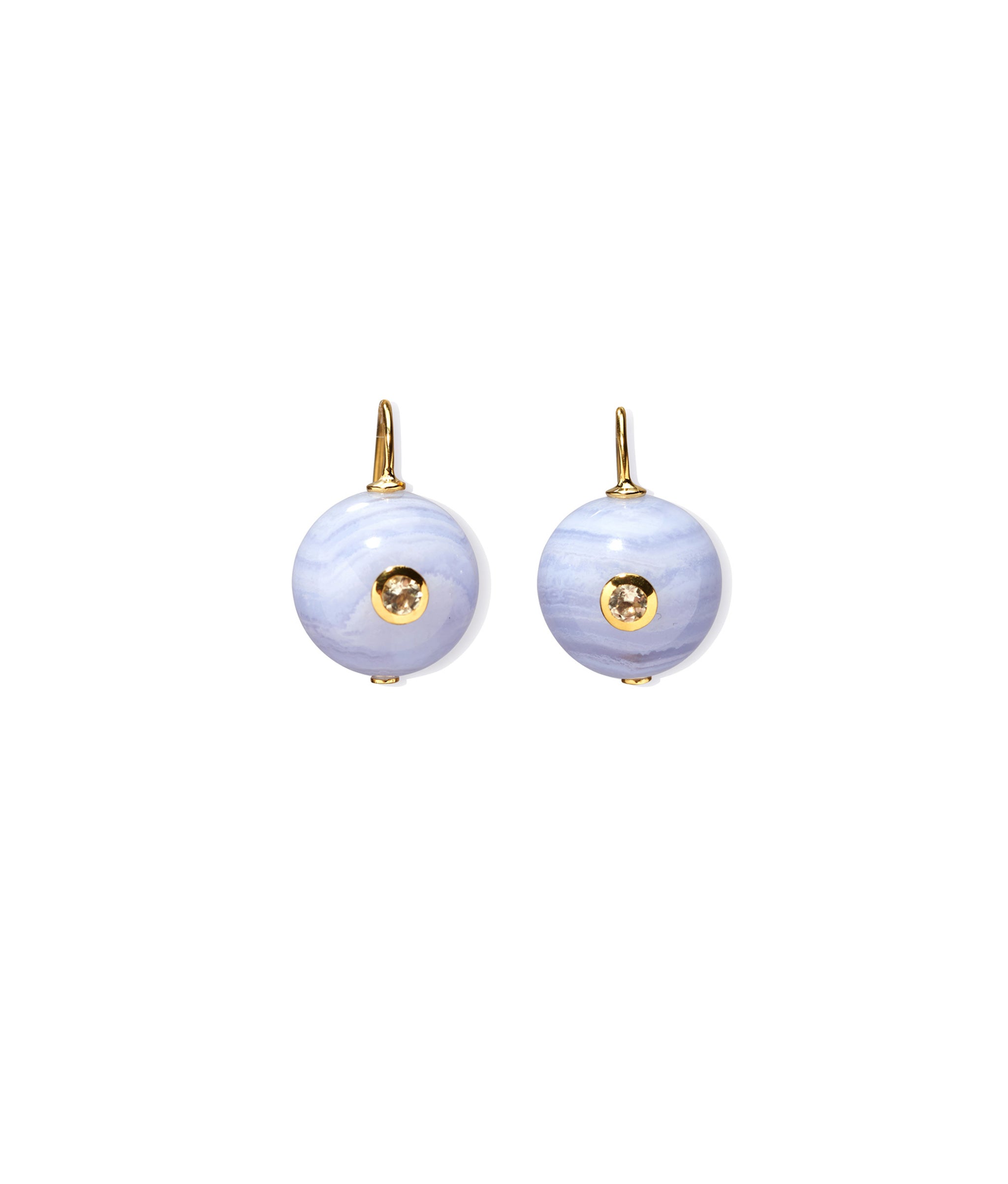 Comet Earrings in Blue Agate