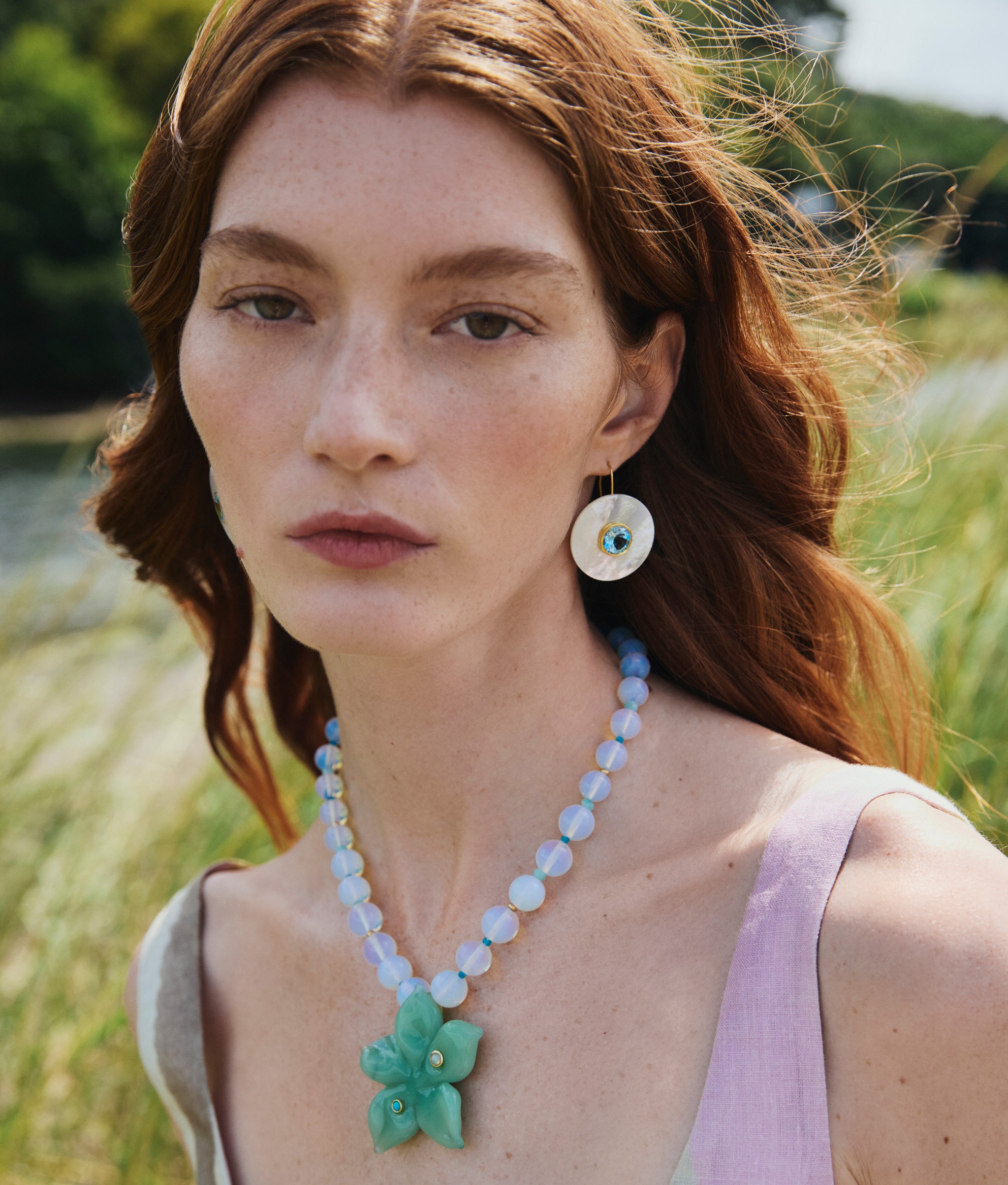 Taj Earrings in Blue Topaz