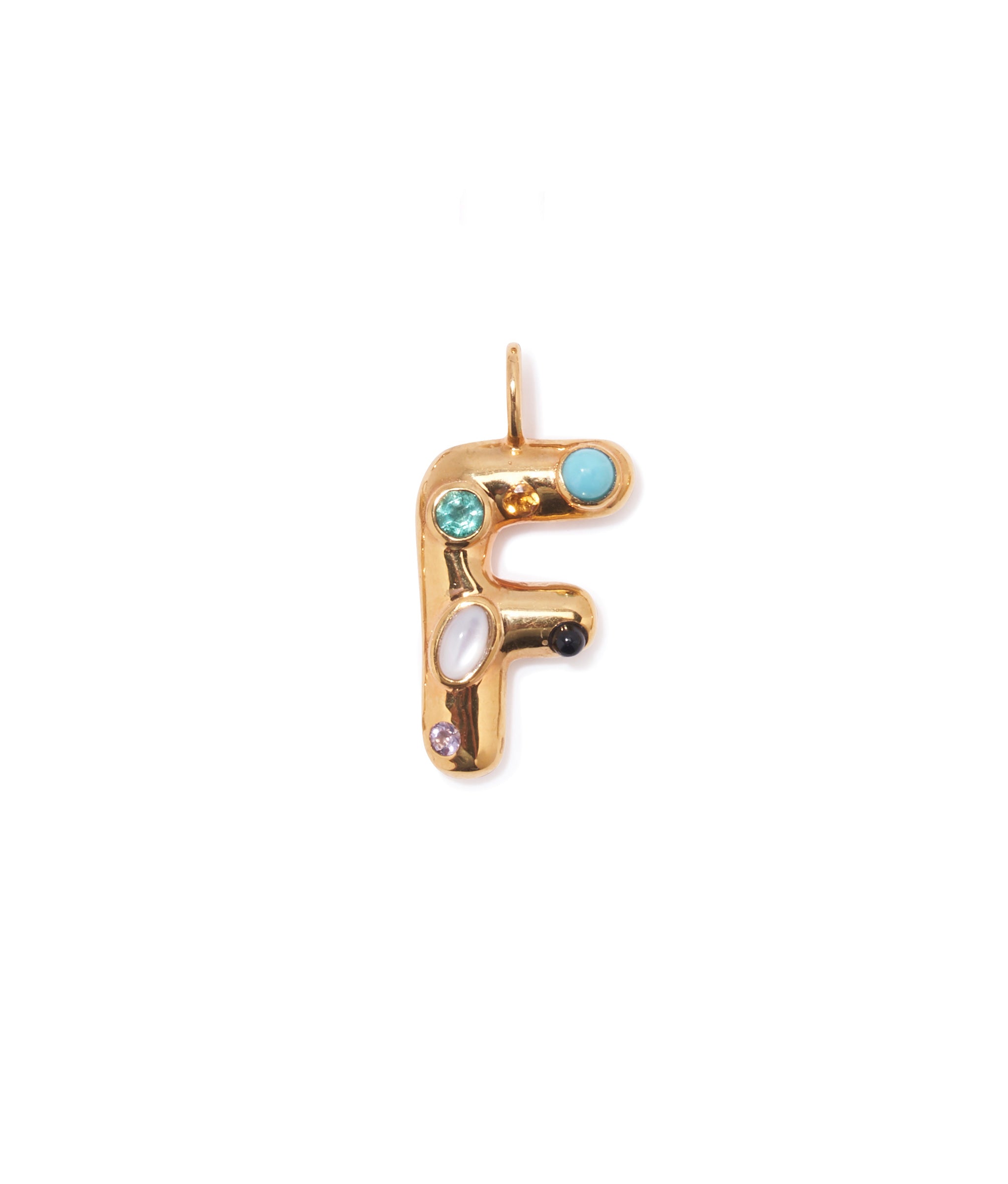 Confetti Letter “F” Charm