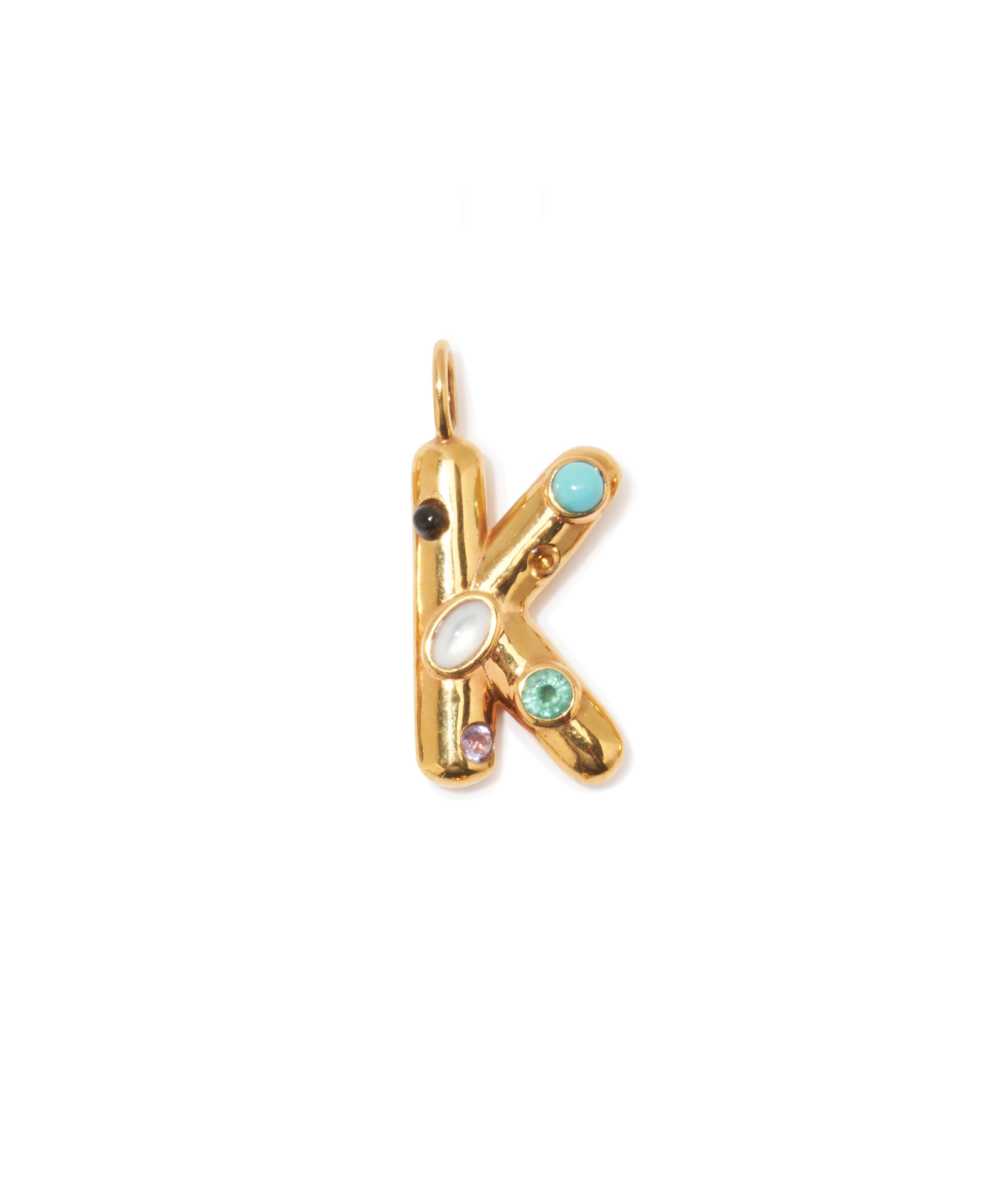 Confetti Letter “K” Charm