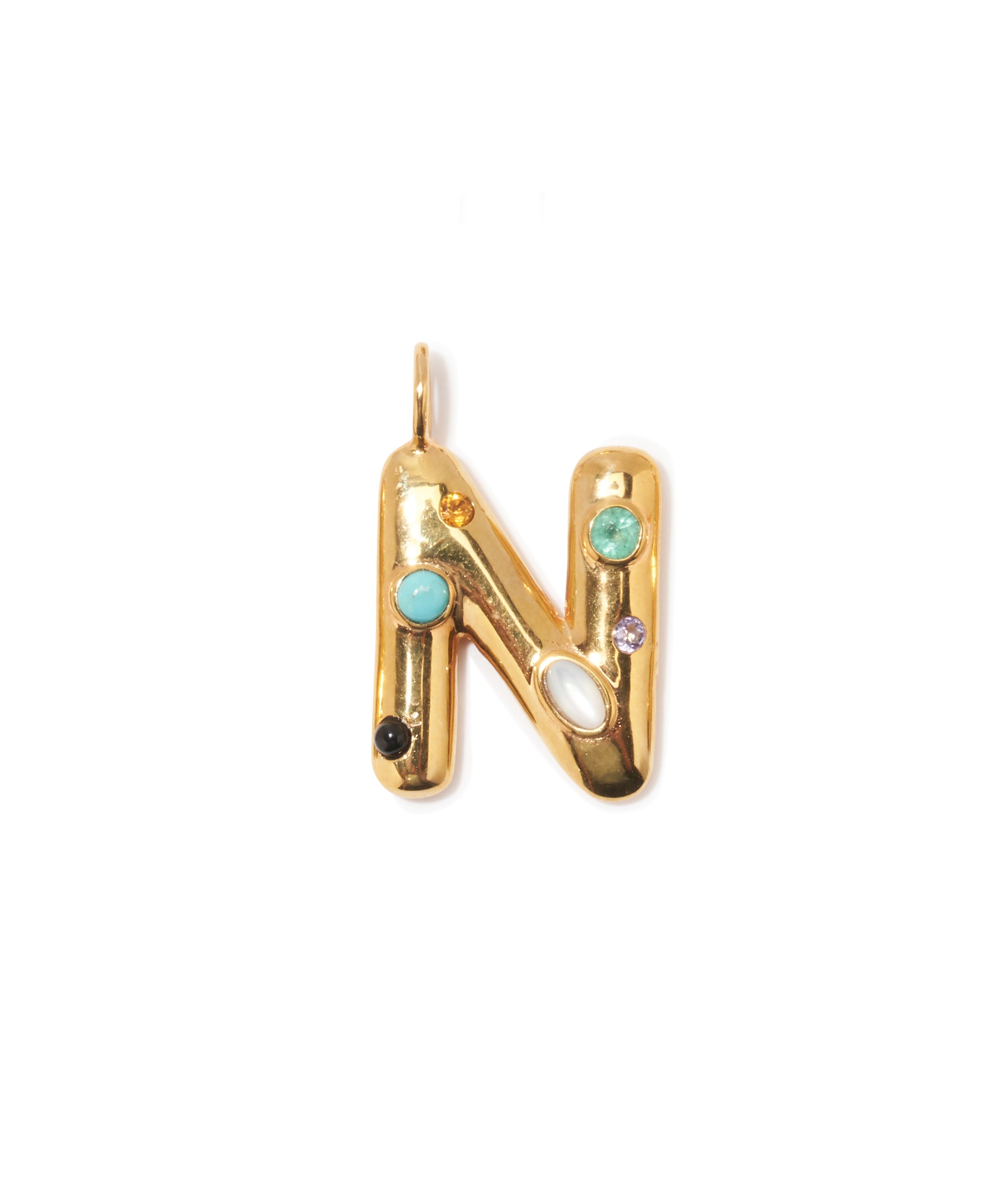 Confetti Letter “N” Charm