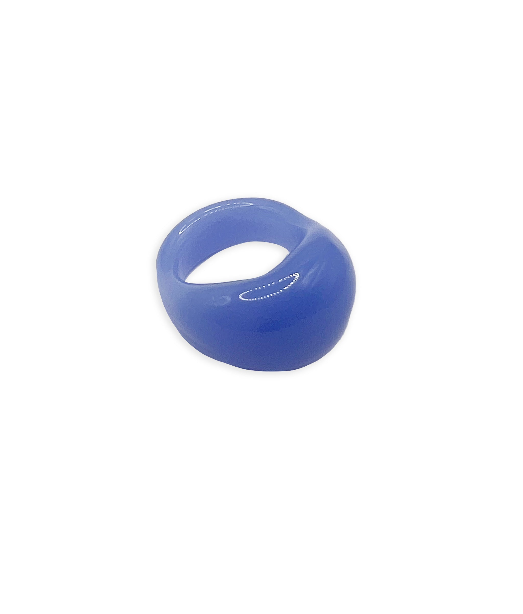 Glass Ring in Cornflower (Size 7)