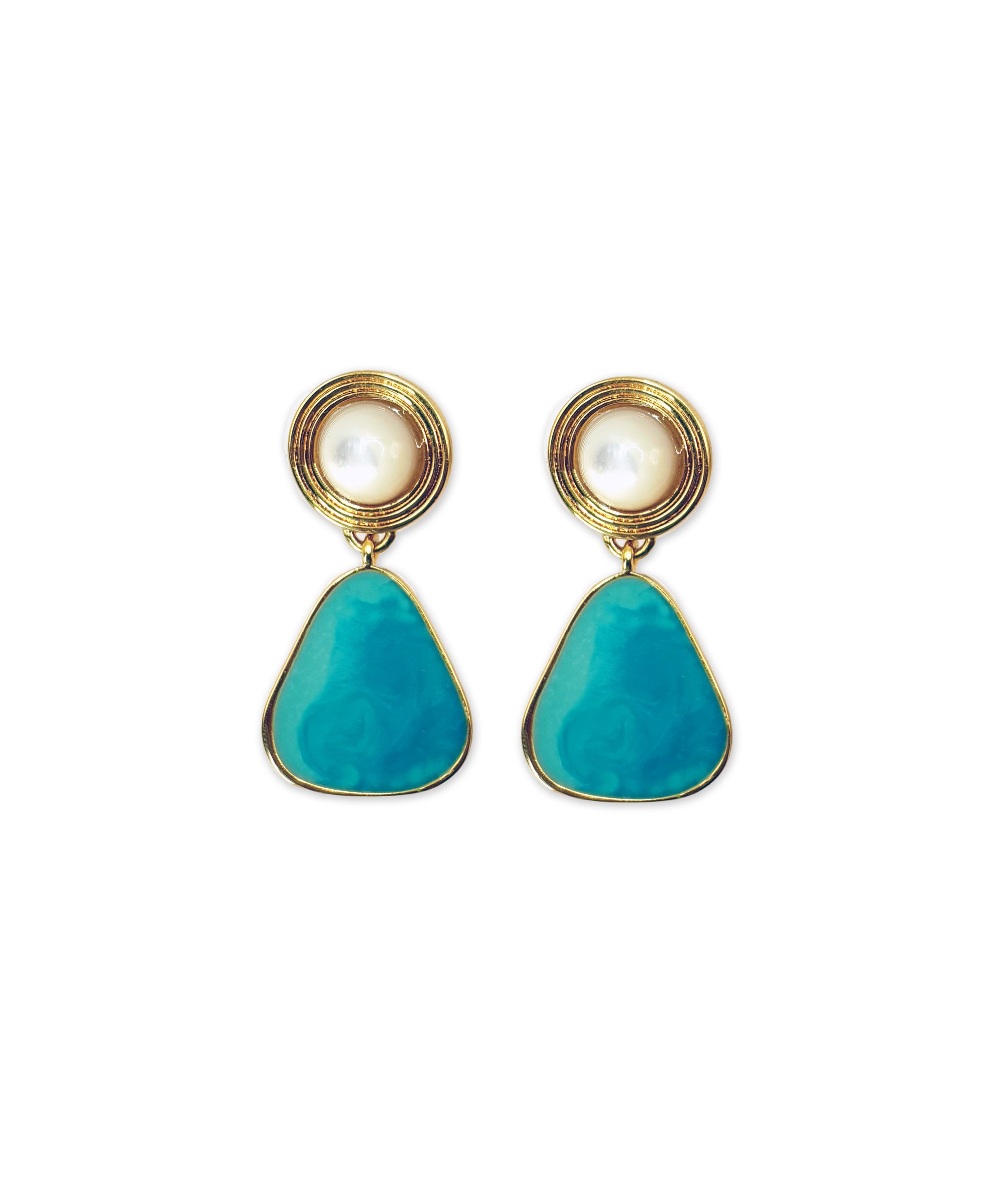 Deco Earrings in Pool