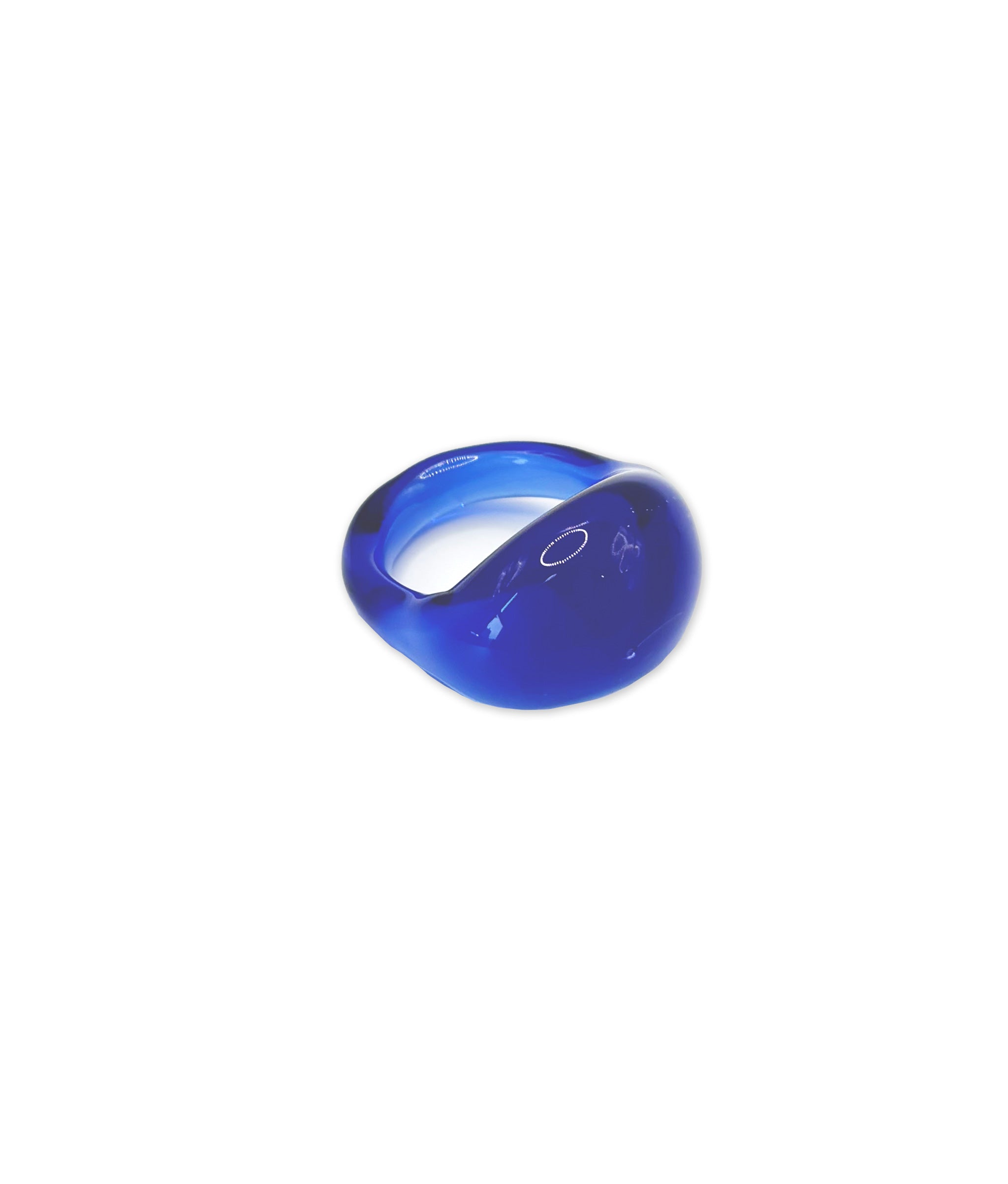 Glass Ring in Cobalt
