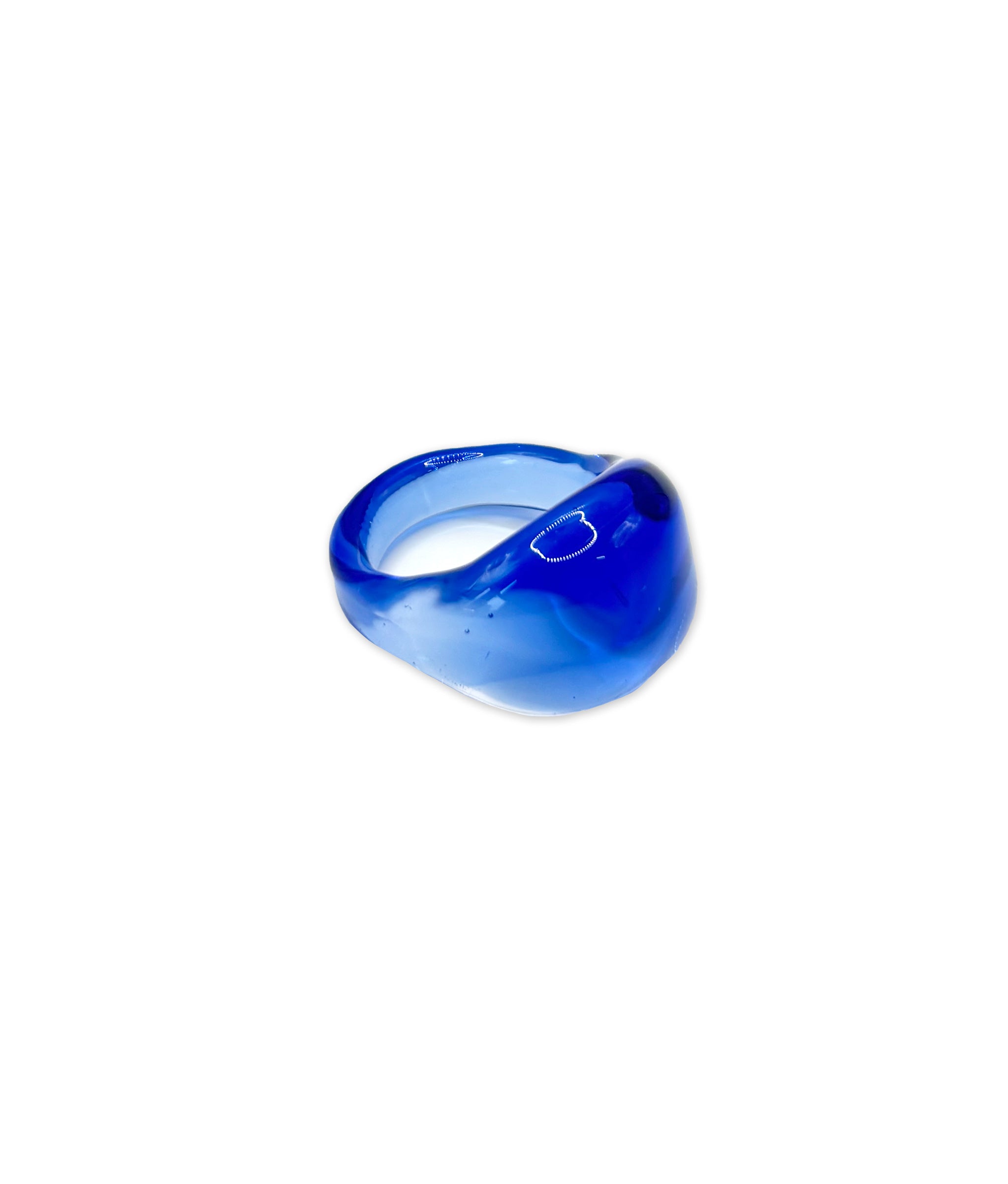 Glass Ring in Cobalt