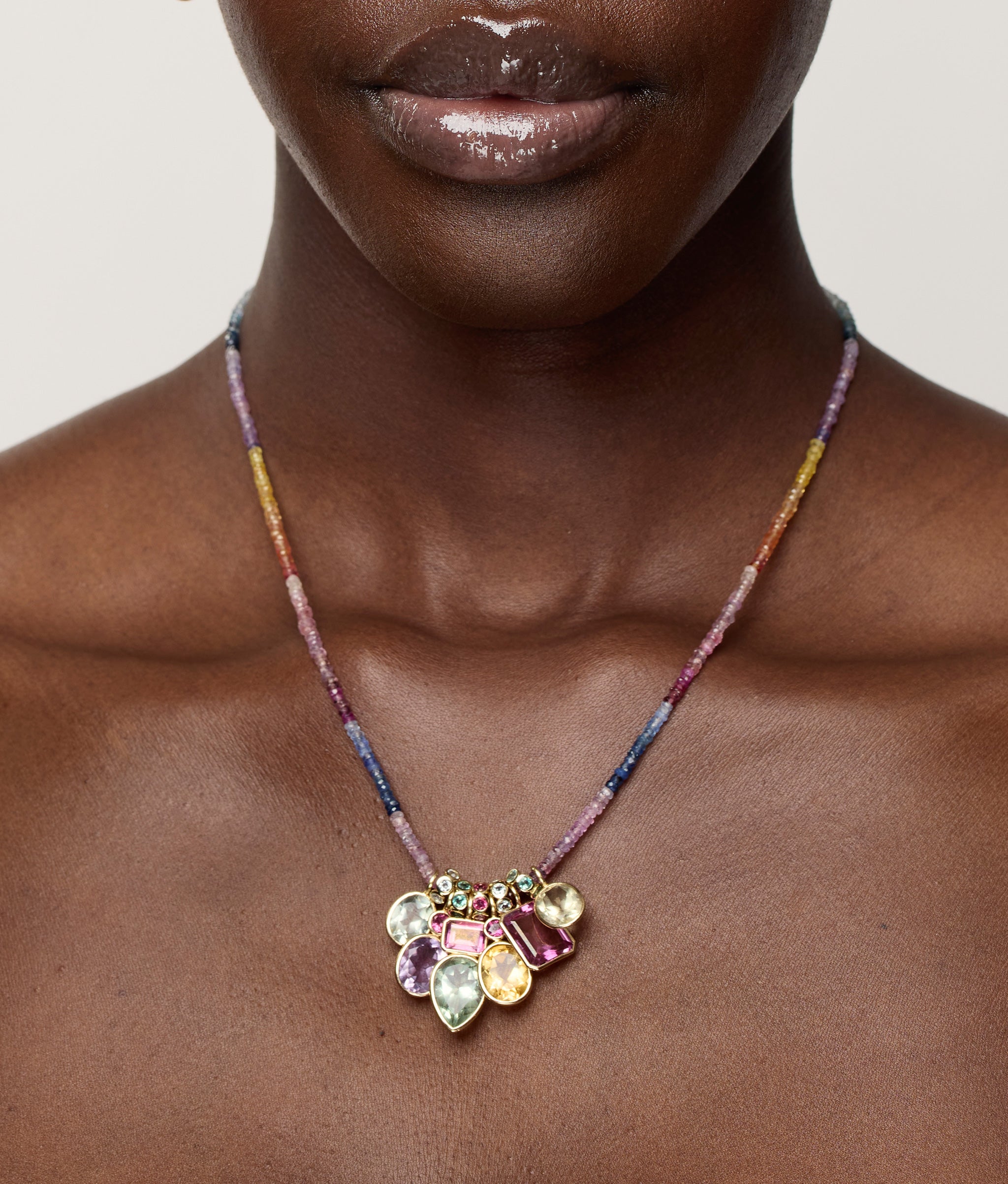 14k Gold Spacer in Sky Blue Topaz