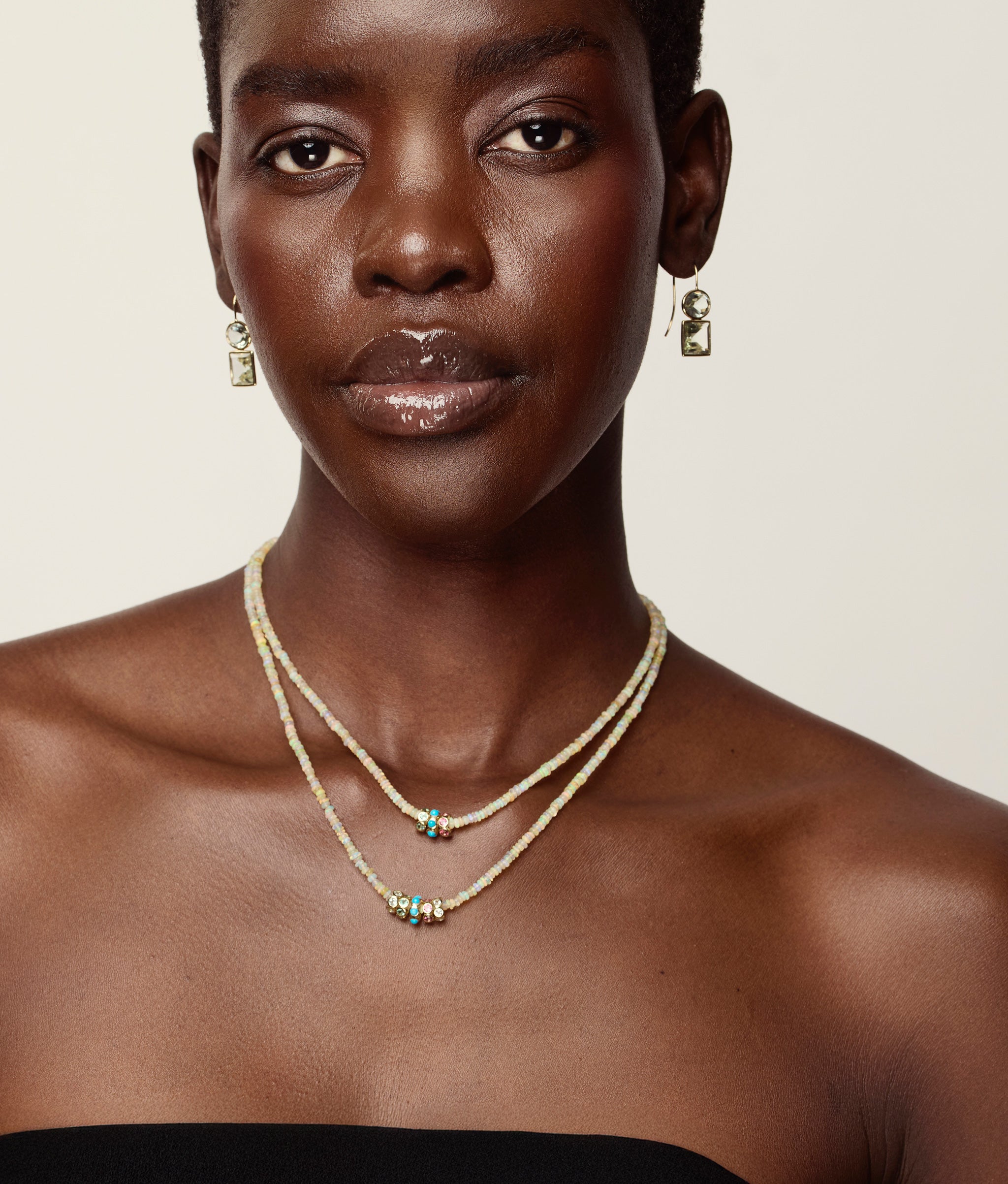 14k Gold Spacer in Pink Topaz