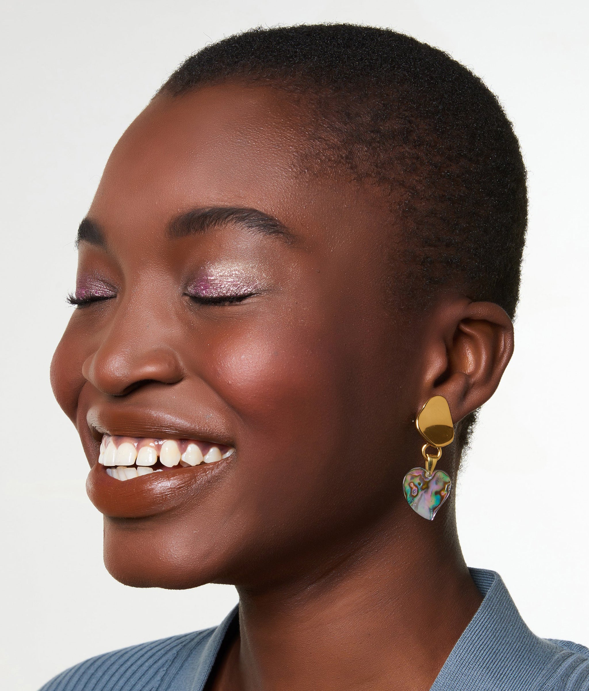 Abalone Heart Earrings