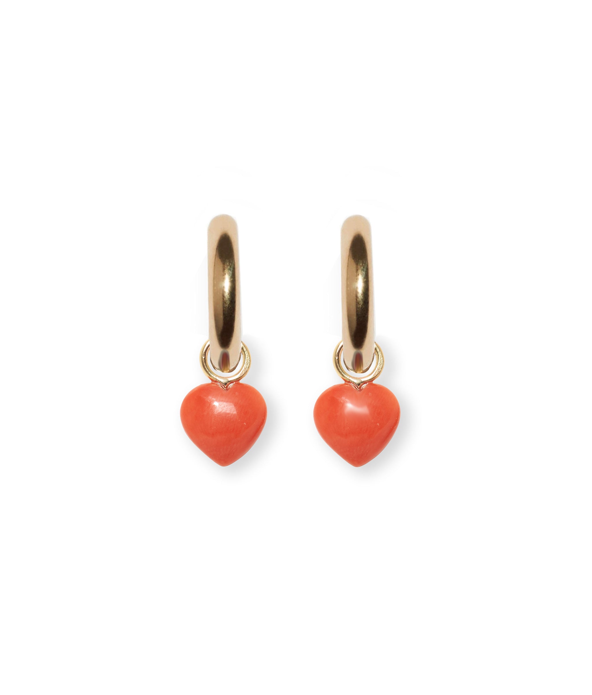 15mm 14k Gold Mood Hoops in Two of Hearts