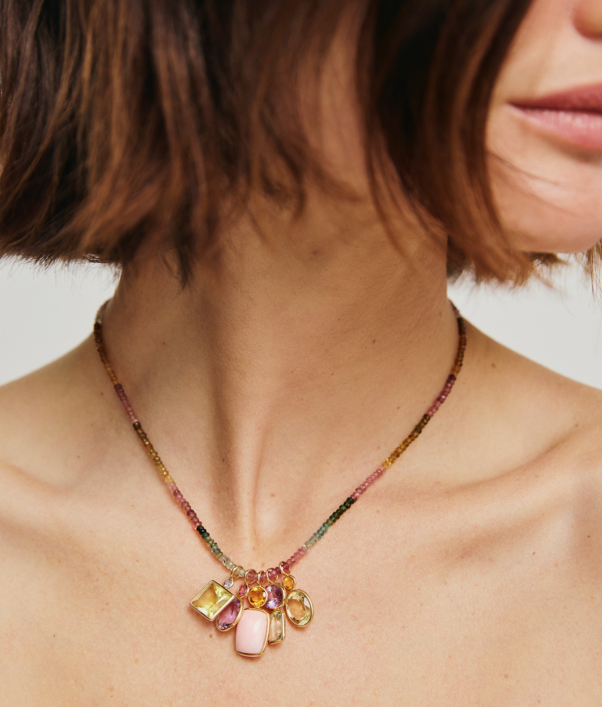 Fine Mood Charm Necklace in Tourmaline Dream