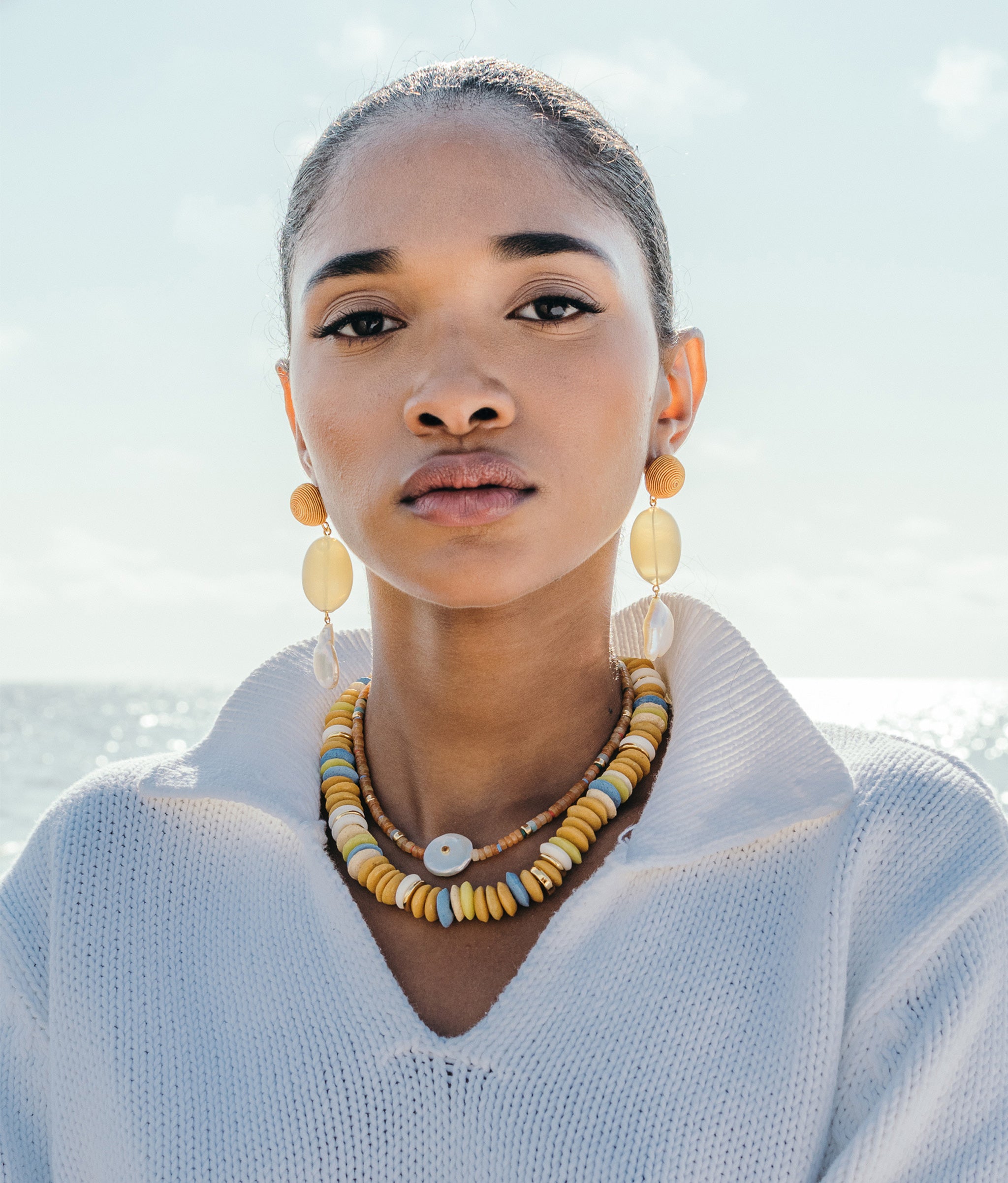 Destination Necklace In Peach