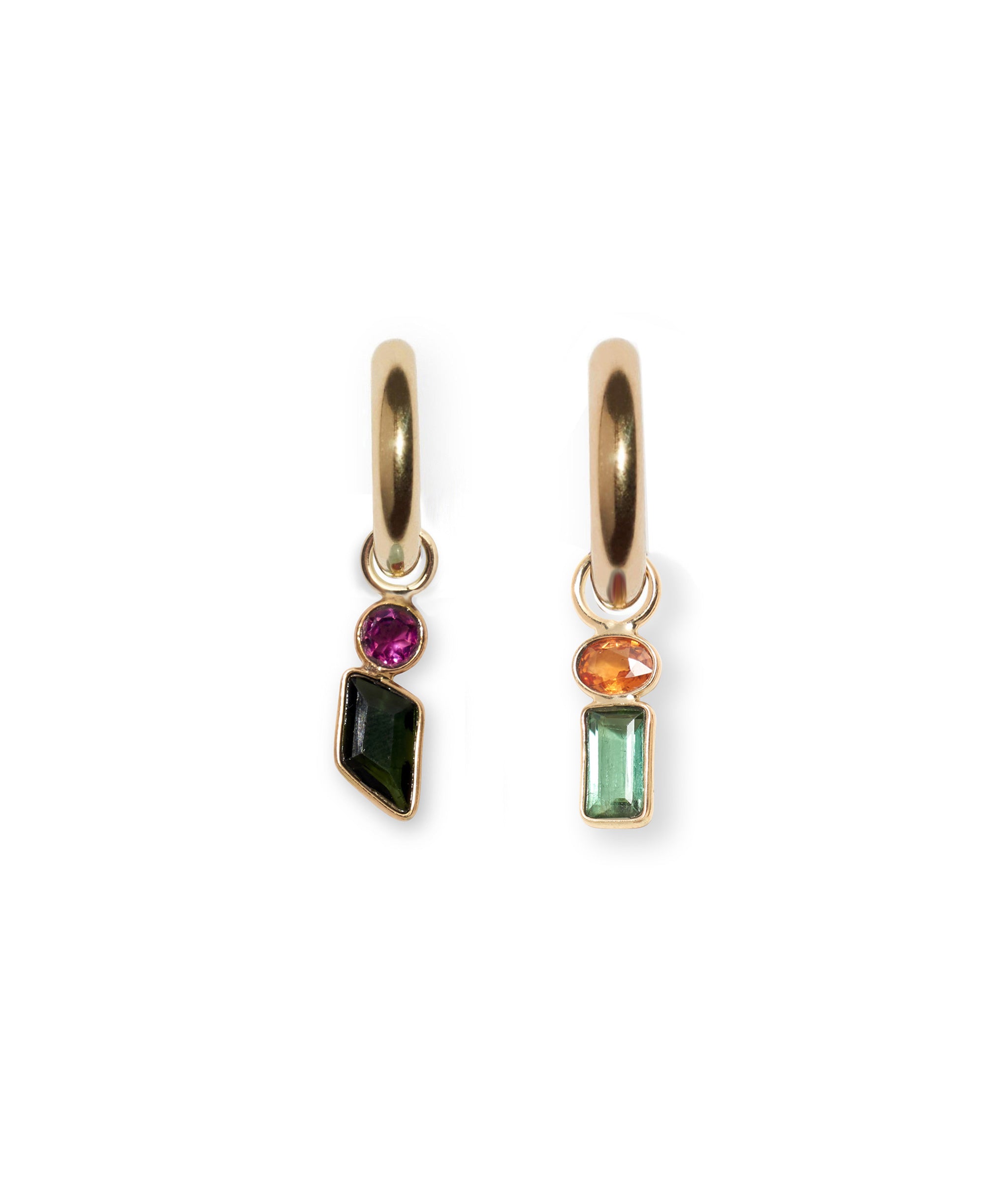 Tourmaline 14k Gold Earring Charm