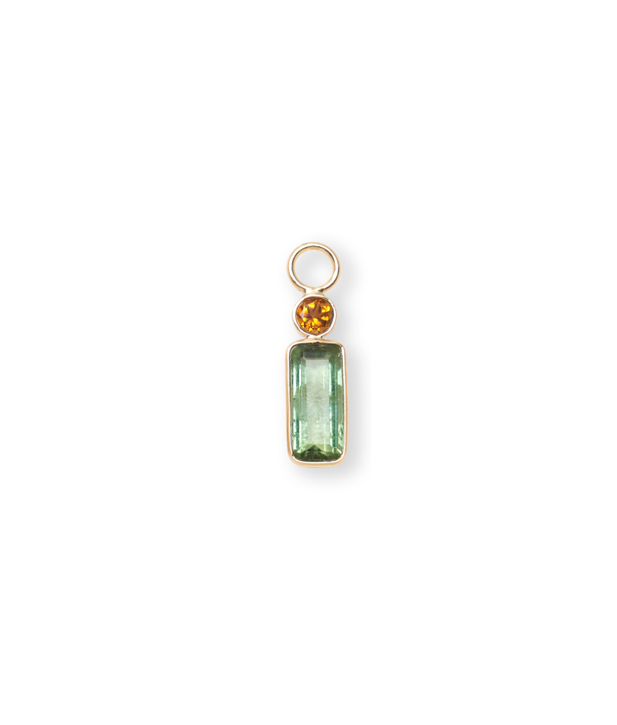 Tourmaline 14k Gold Earring Charm