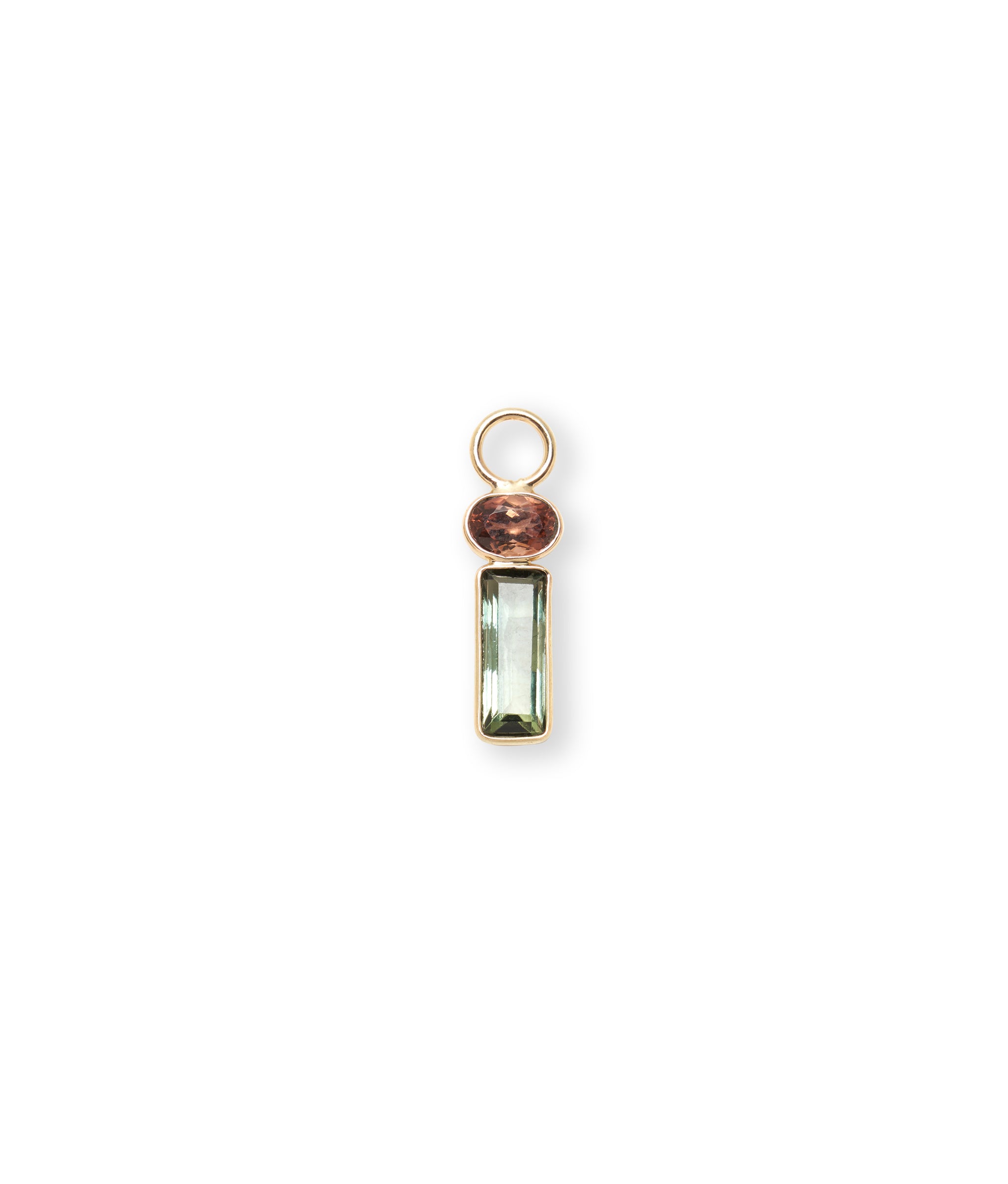 Tourmaline 14k Gold Earring Charm