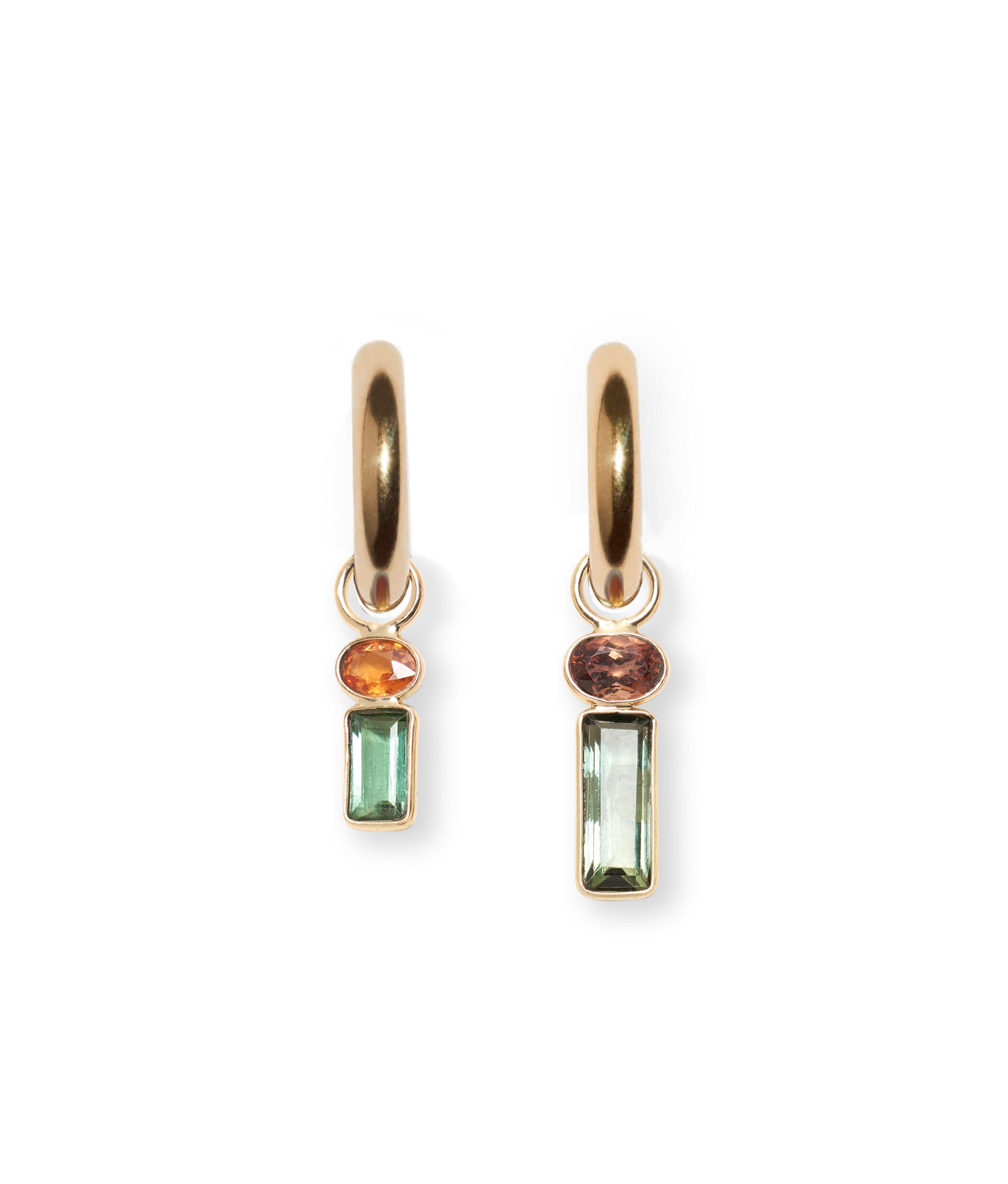 Tourmaline 14k Gold Earring Charm