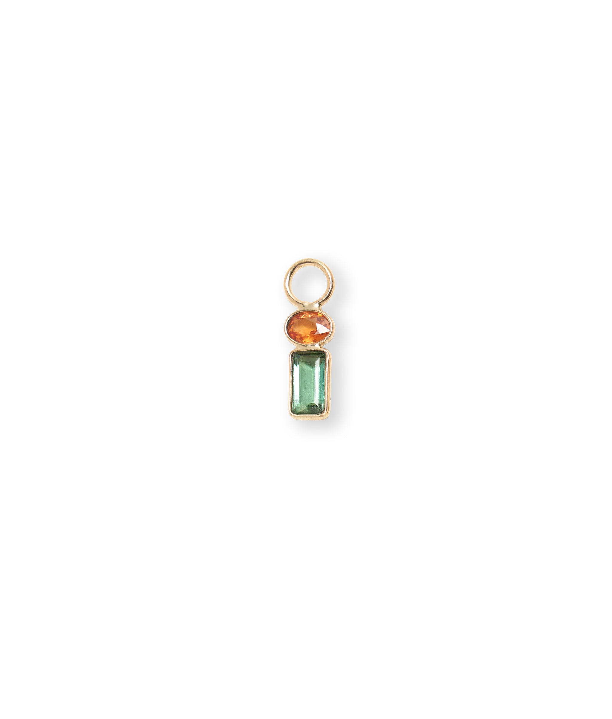 Tourmaline 14k Gold Earring Charm