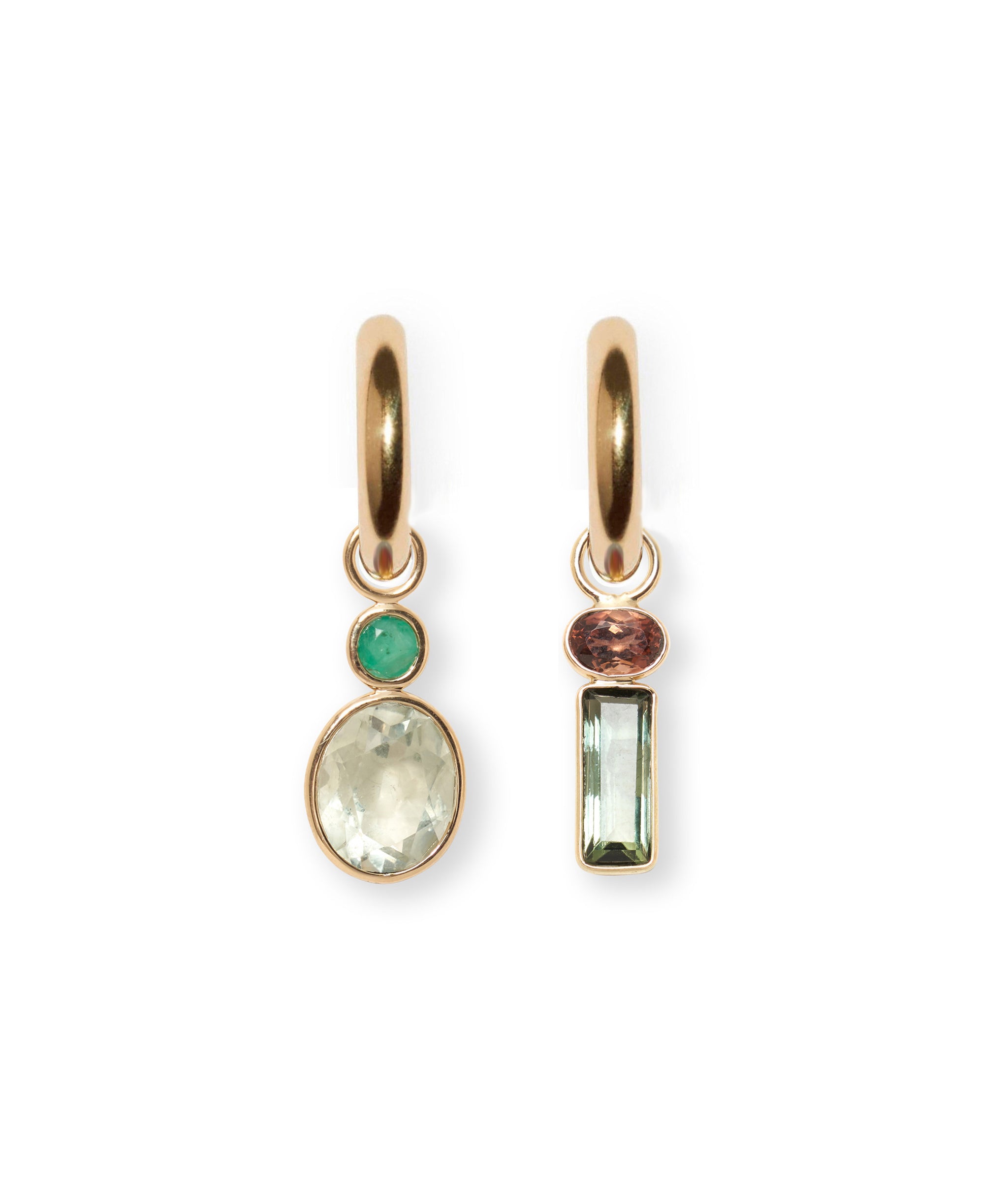 Tourmaline 14k Gold Earring Charm